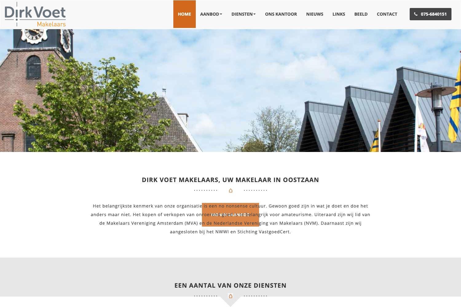 Website screenshot https://dirkvoet.nl