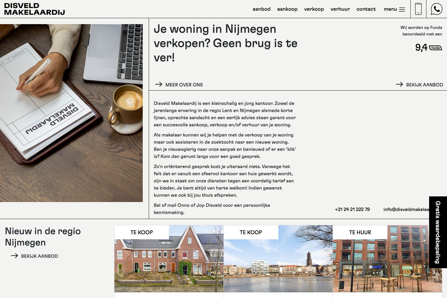 Website screenshot https://disveldmakelaardij.nl