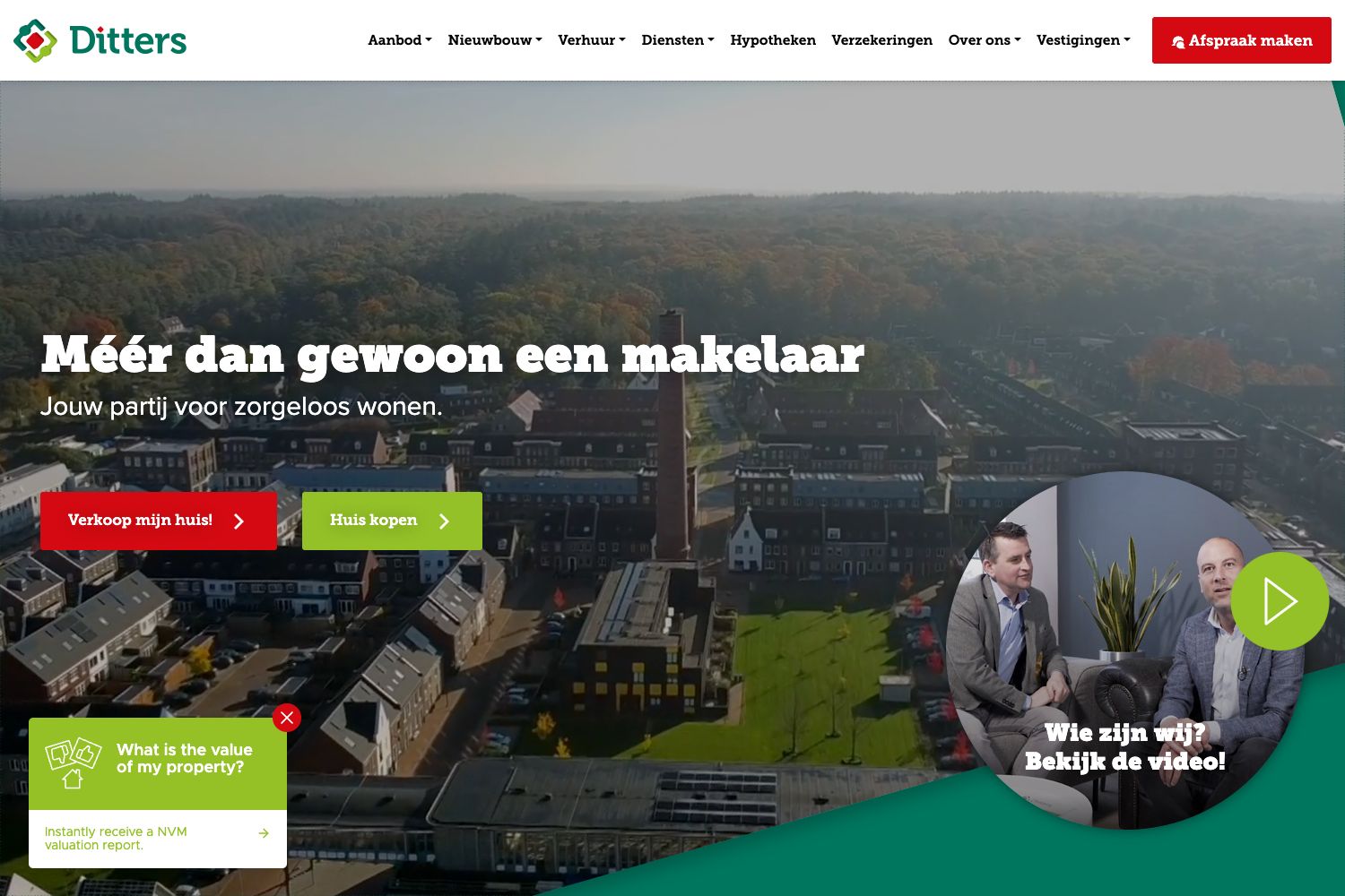 Website screenshot https://ditters.nl