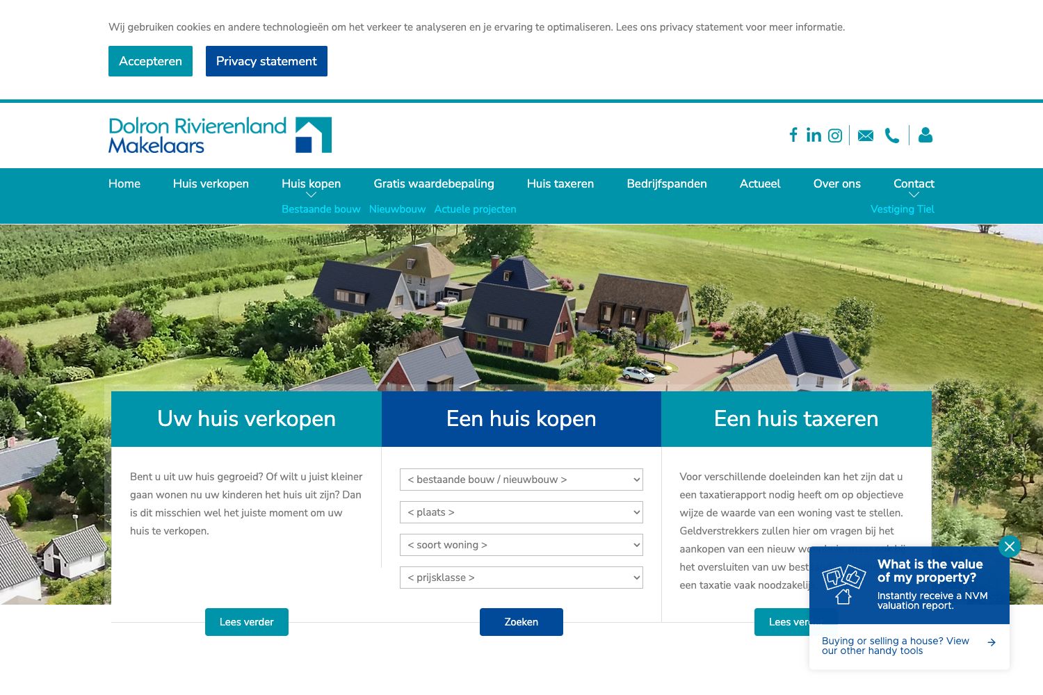 Website screenshot https://dolronrivierenland.nl