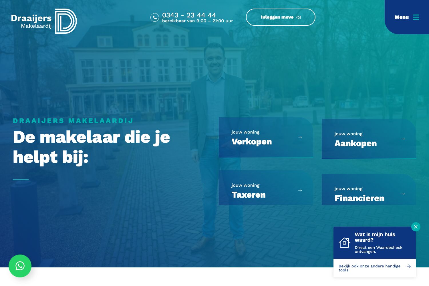 Website screenshot https://draaijersmakelaardij.nl