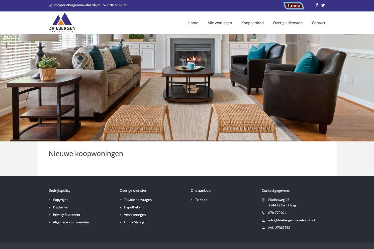 Website screenshot https://driebergenmakelaardij.nl
