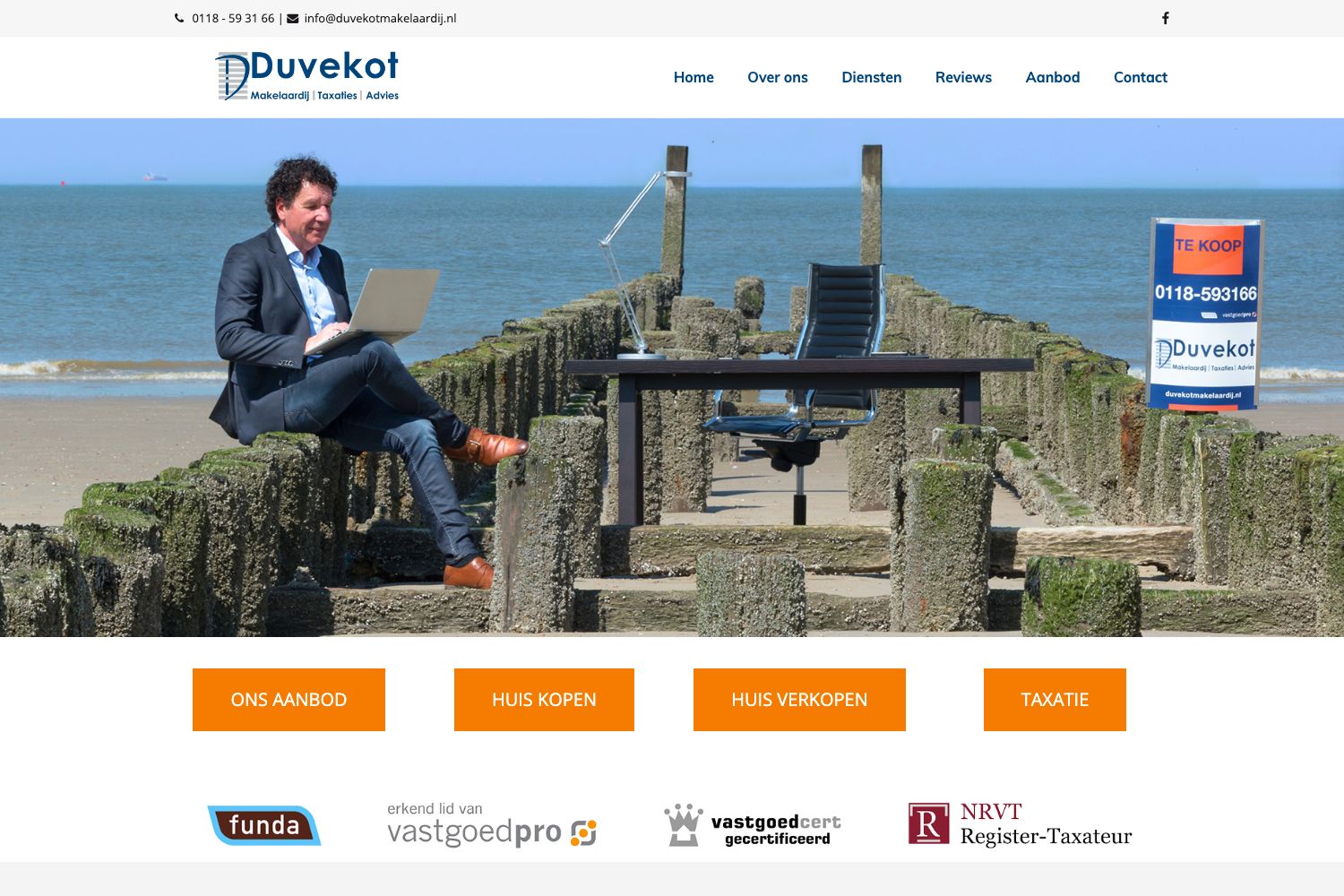 Website screenshot https://duvekotmakelaardij.nl