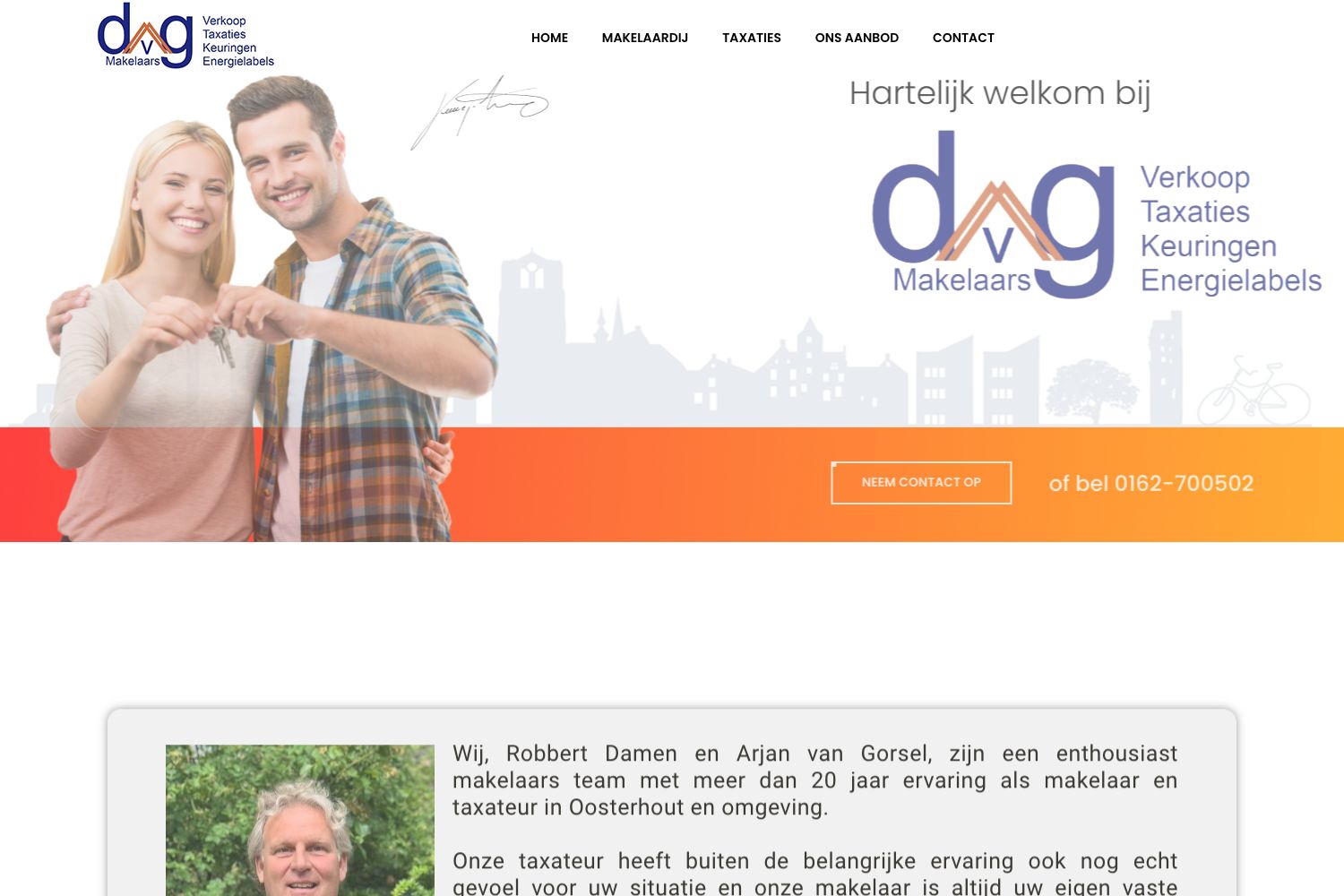 Website screenshot https://dvgmakelaars.nl