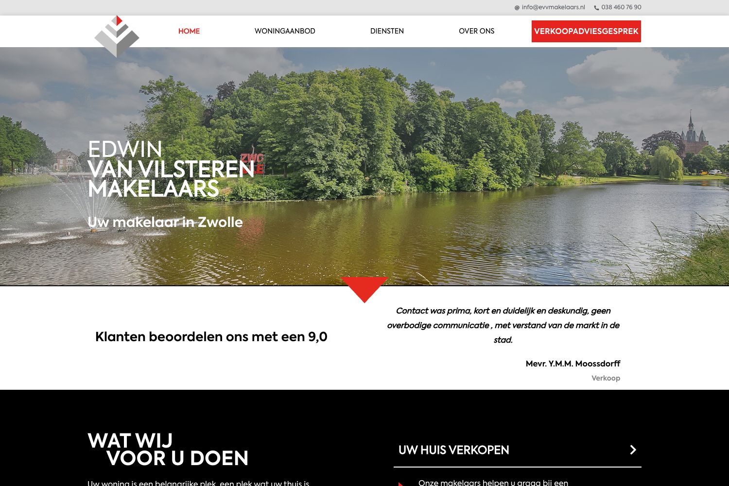 Website screenshot https://evvmakelaars.nl