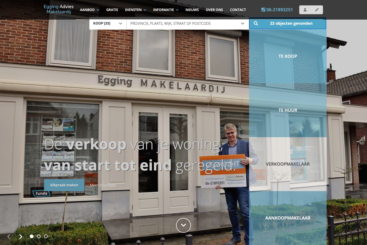 Website screenshot https://eggingadvies.nl