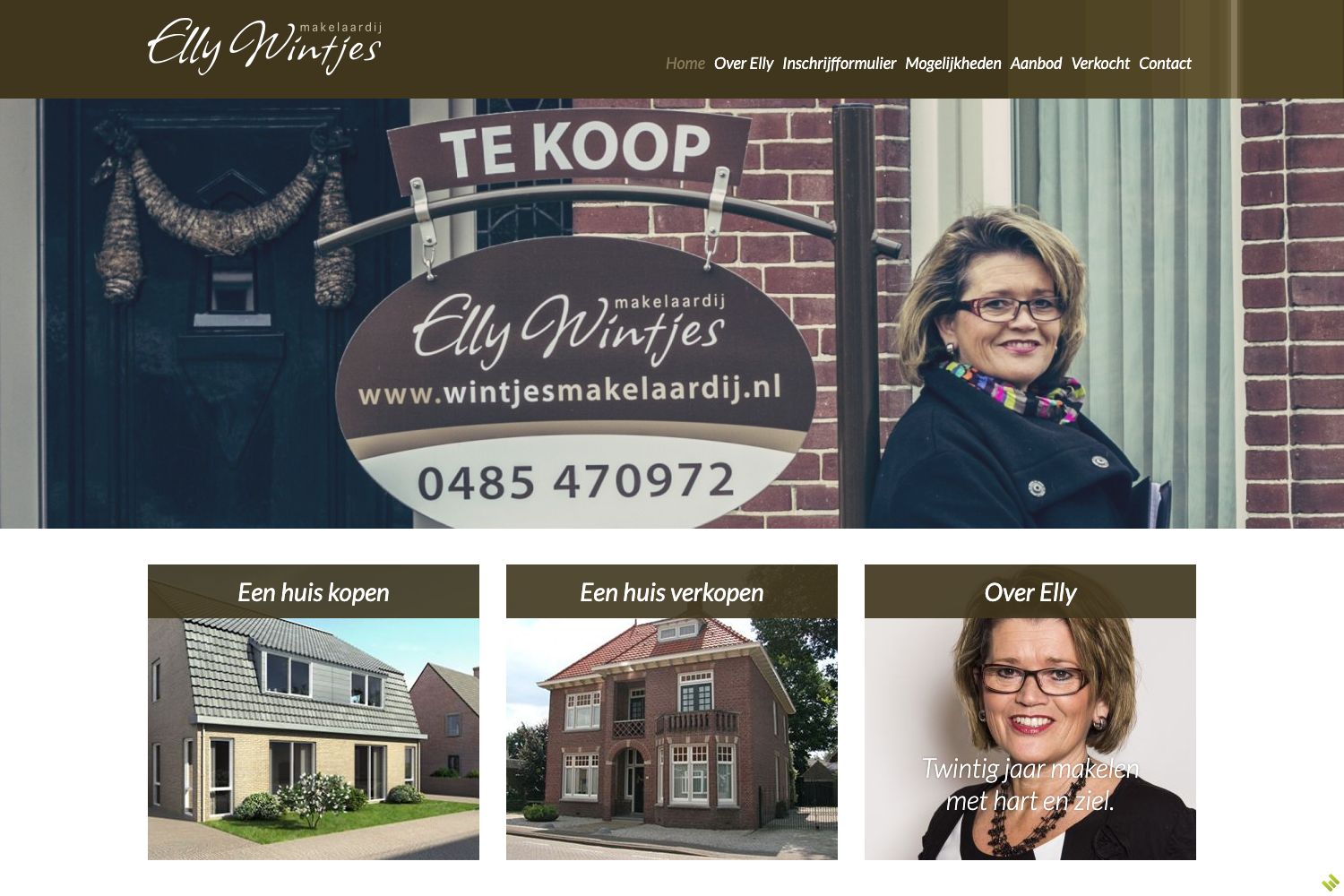 Website screenshot https://wintjesmakelaardij.nl