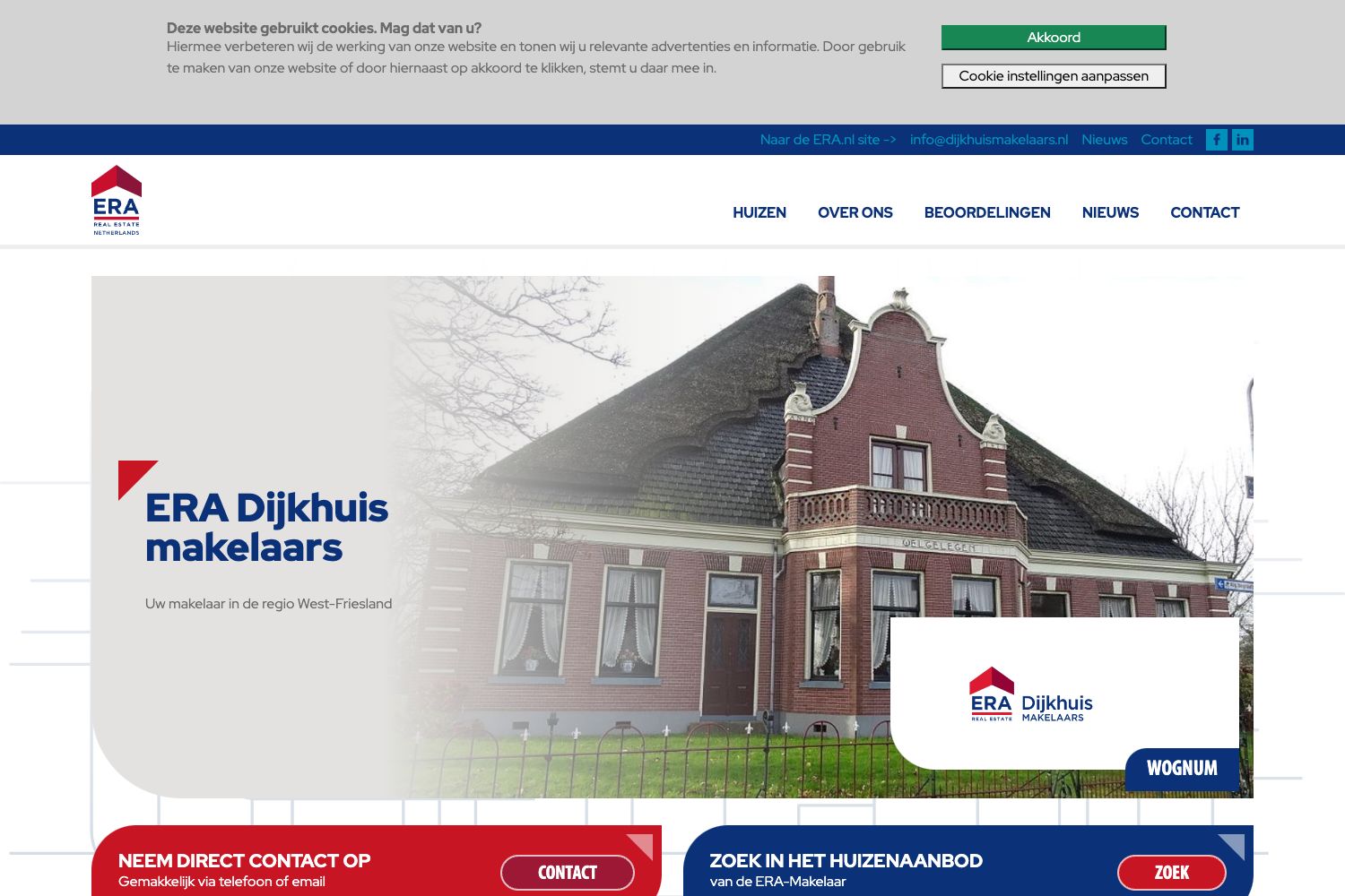 Website screenshot https://dijkhuismakelaars.nl