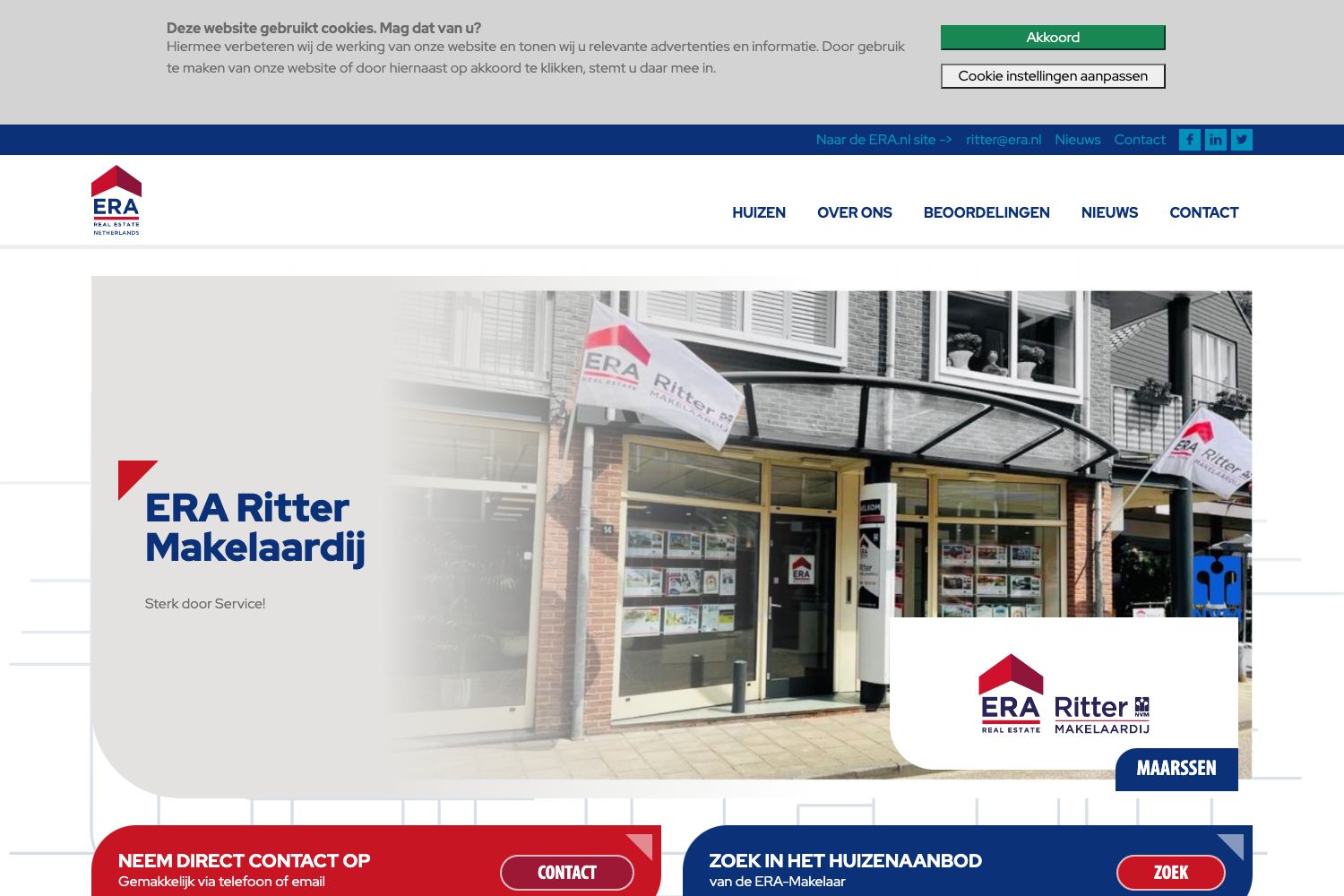 Website screenshot https://eraritter.nl
