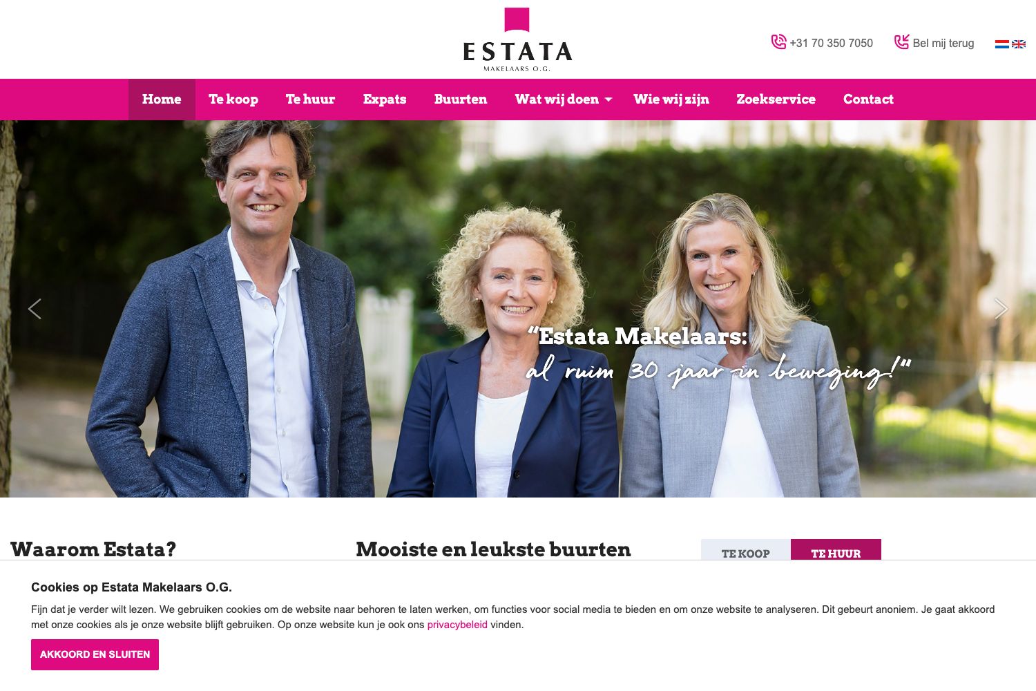 Website screenshot https://estata.nl