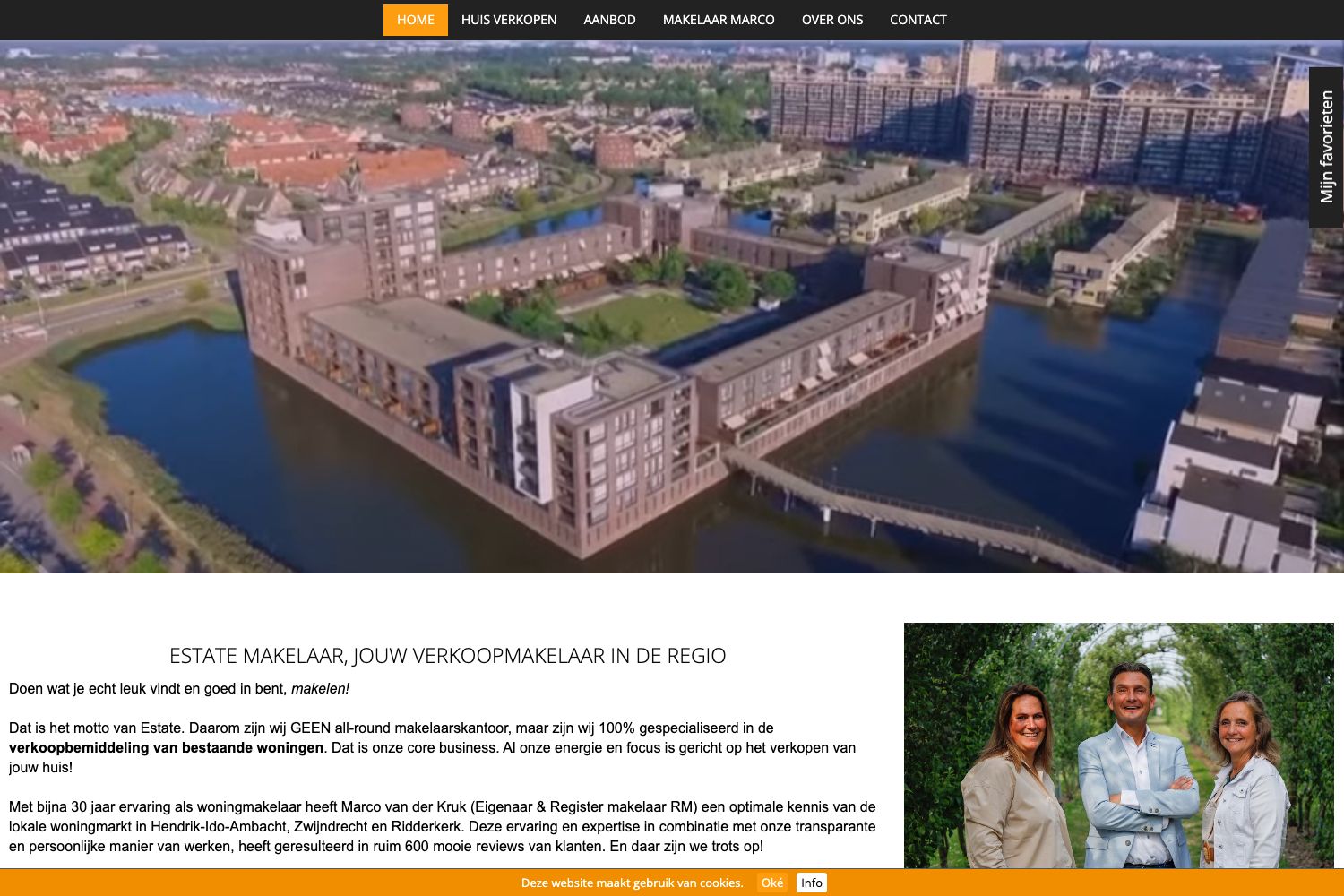 Website screenshot https://estatemakelaar.nl