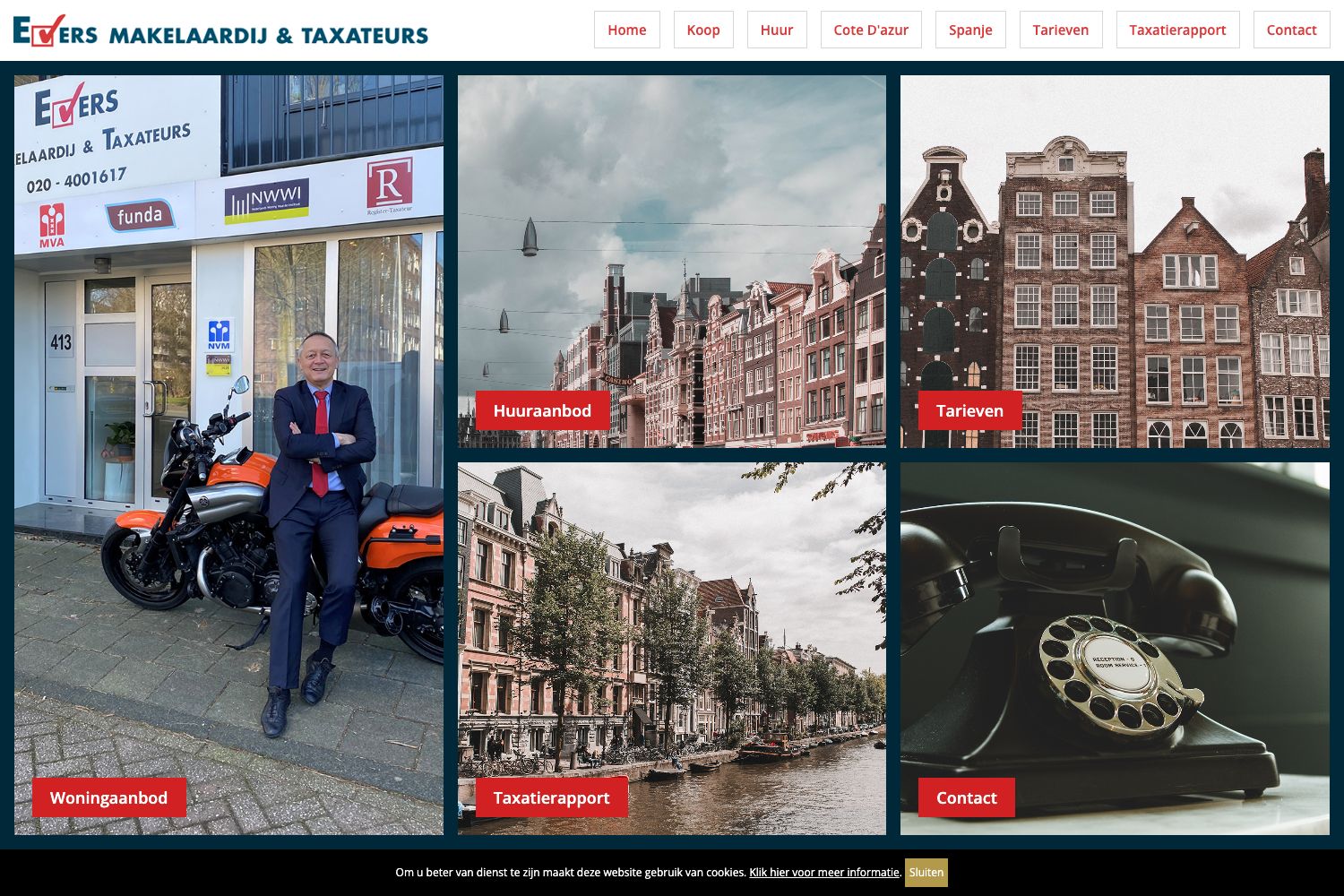 Website screenshot https://eversmakelaardij.nl