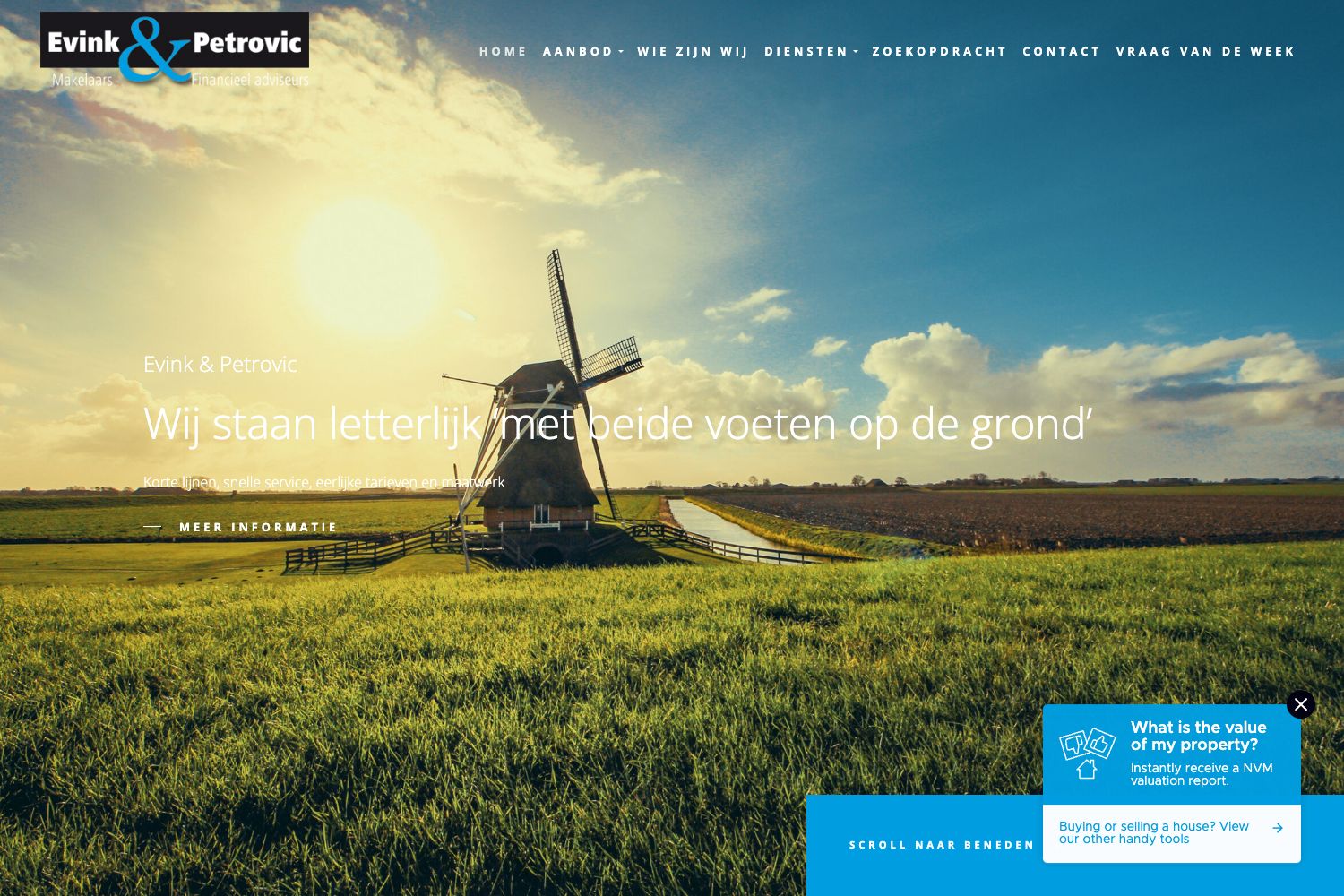 Website screenshot https://evinkenpetrovic.nl