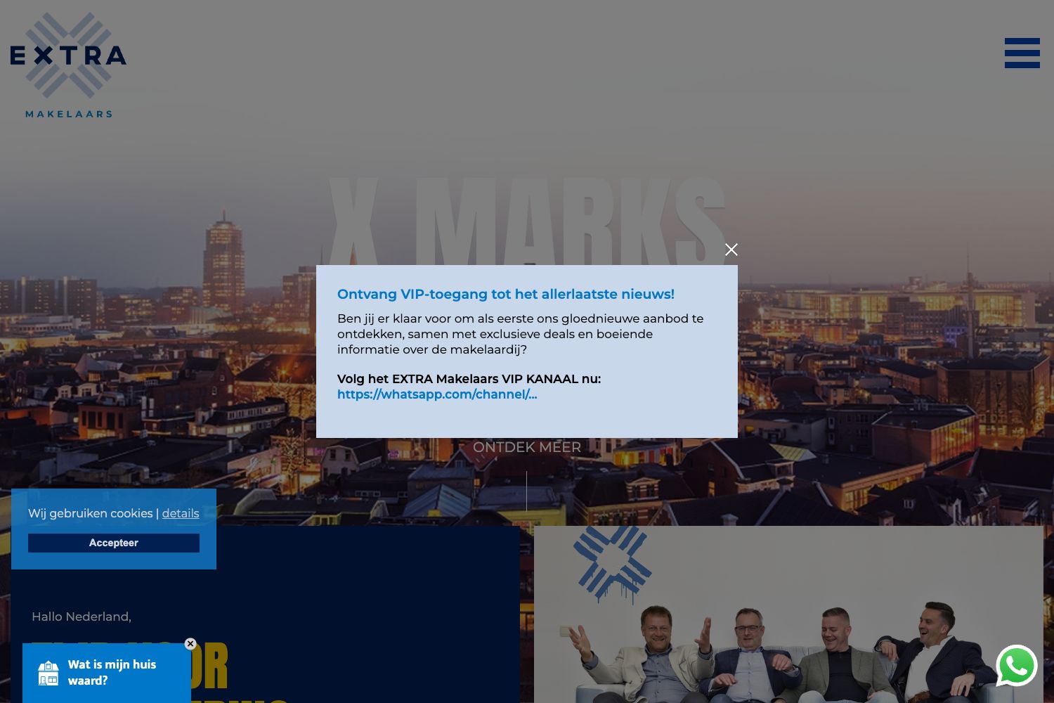 Website screenshot https://extramakelaars.nl