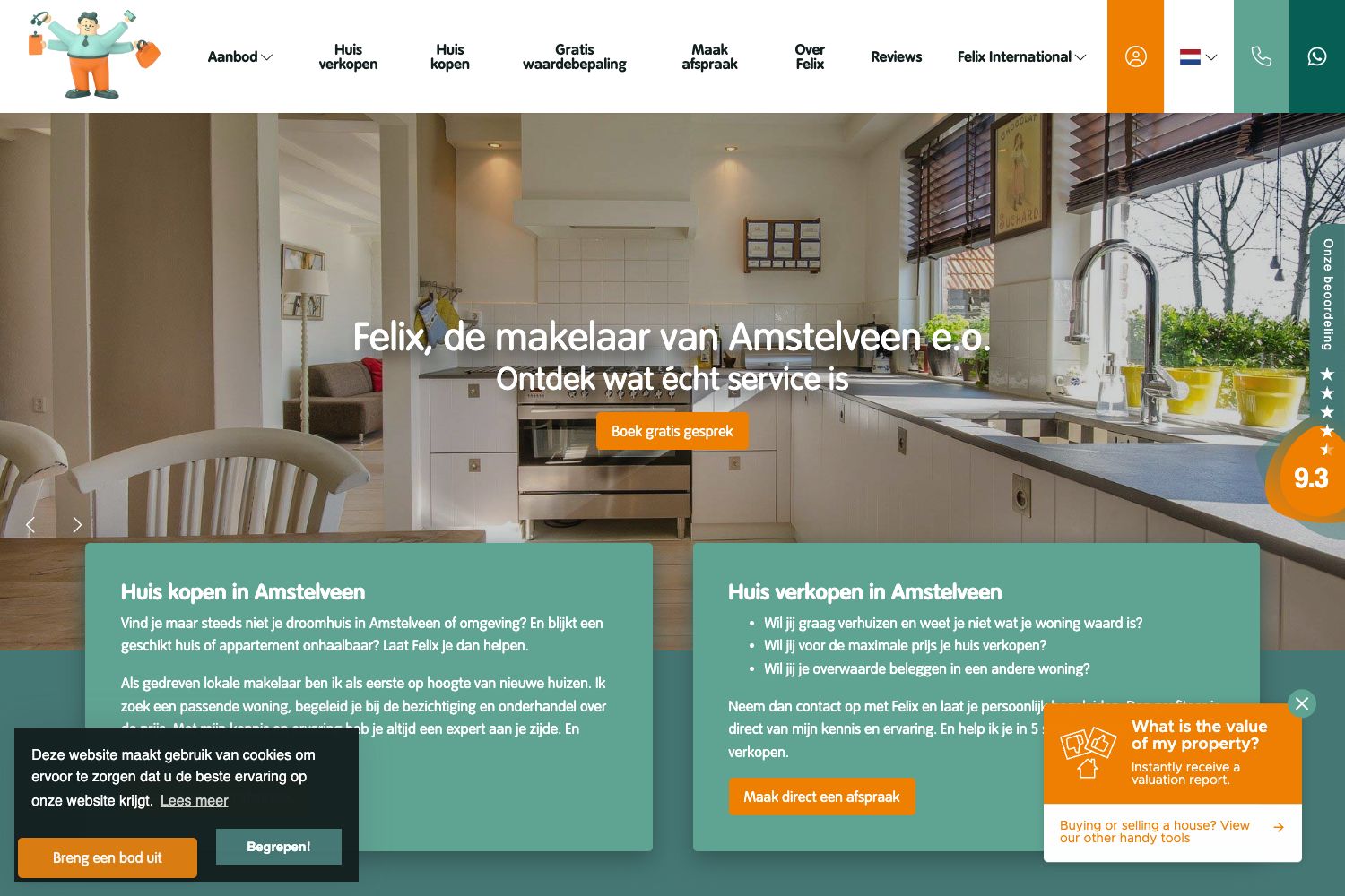 Website screenshot https://makelaarvanamstelveen.nl