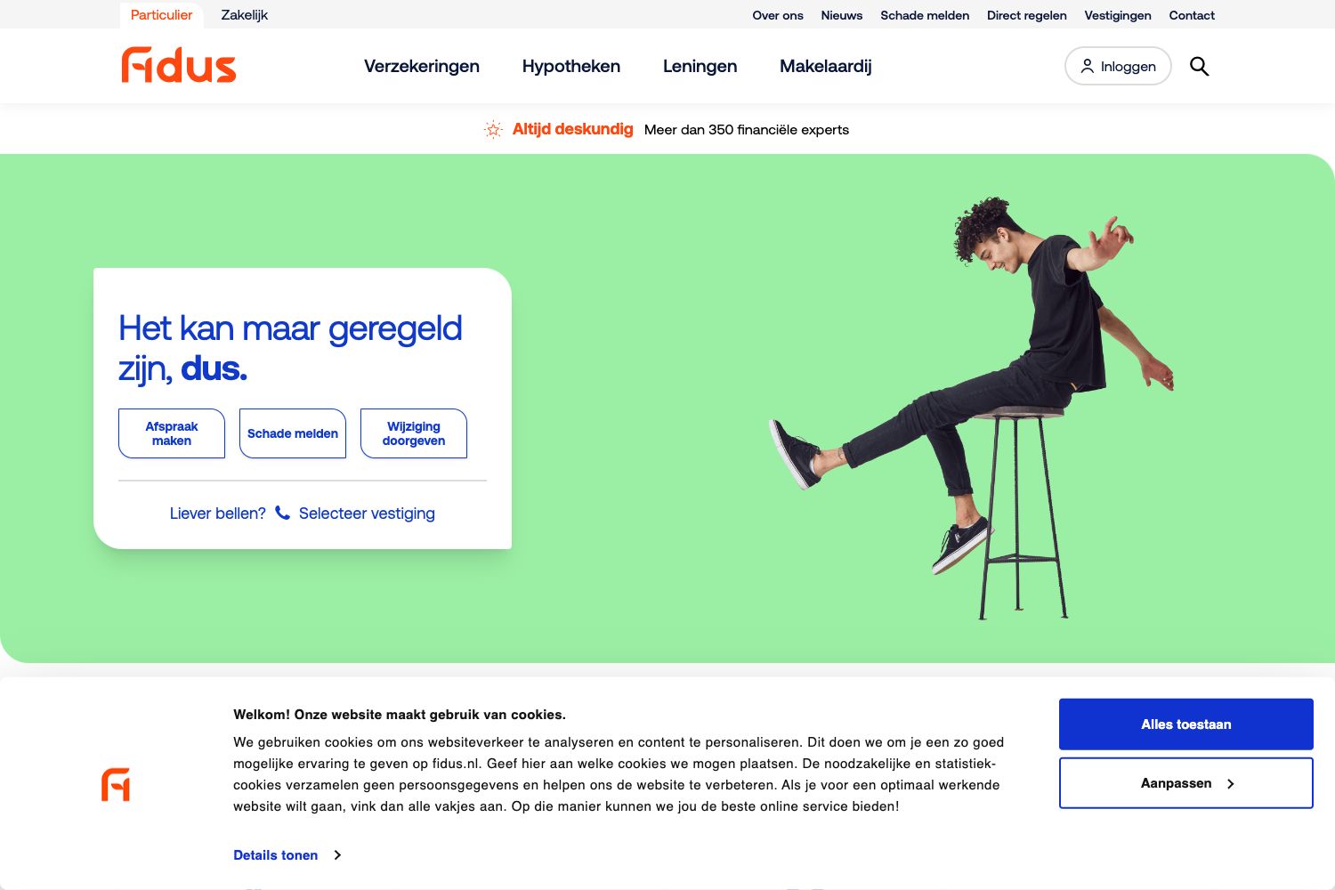 Website screenshot https://fidus.nl