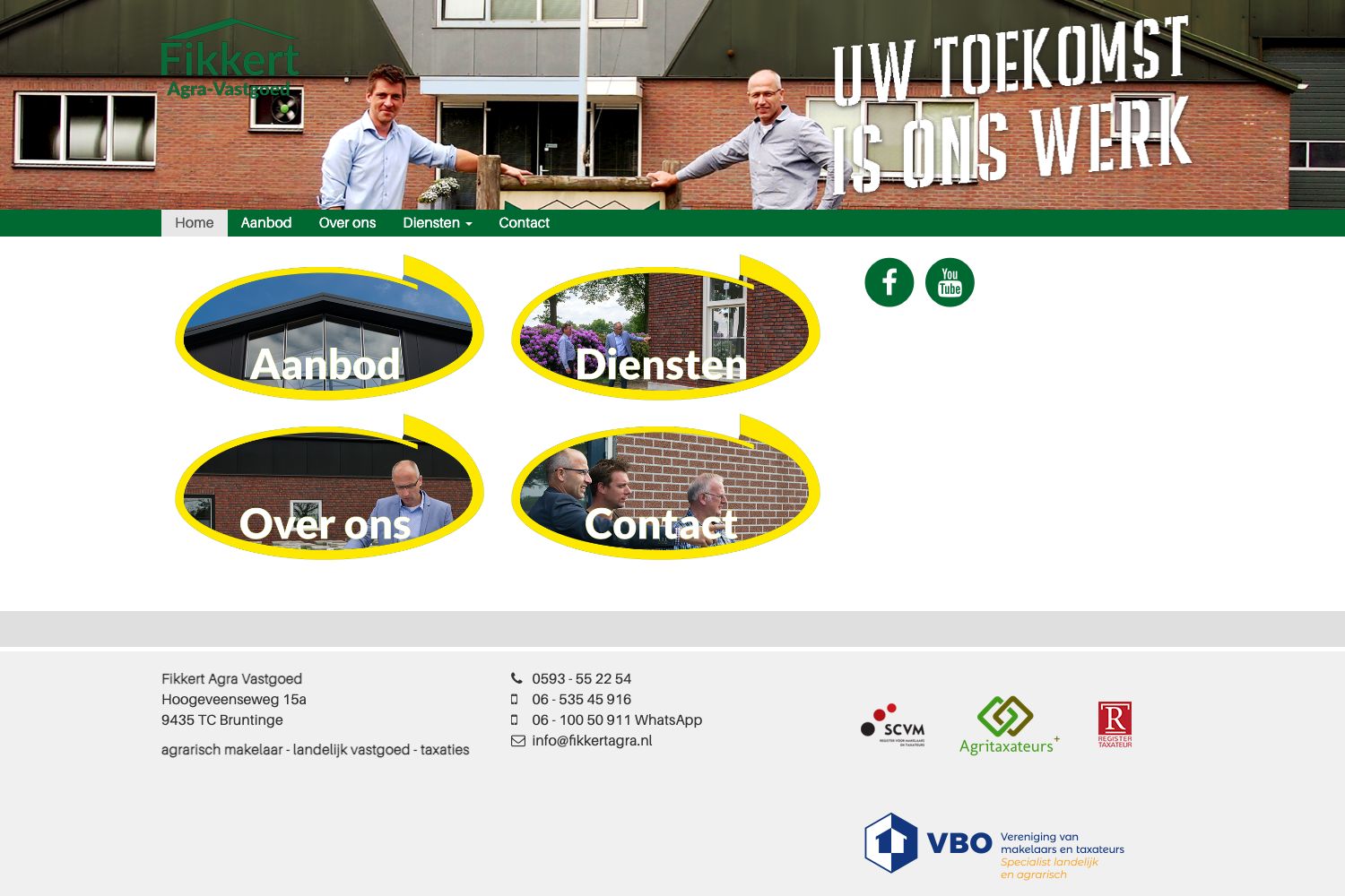 Website screenshot https://fikkertagra.nl