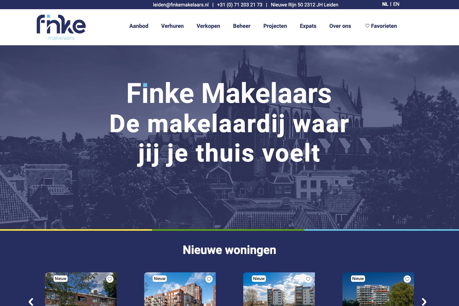 Website screenshot https://finkemakelaars.nl