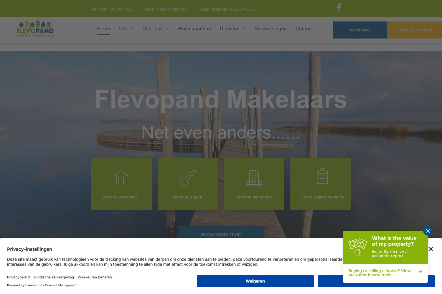 Website screenshot https://flevopand.nl
