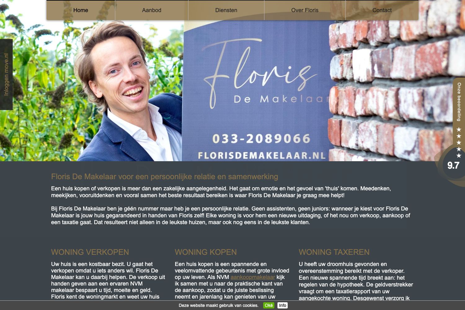 Website screenshot https://florisdemakelaar.nl