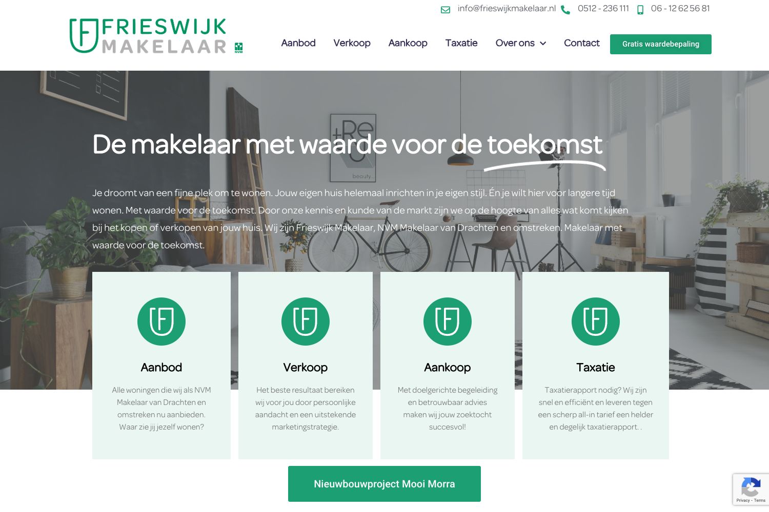 Website screenshot https://frieswijkmakelaar.nl