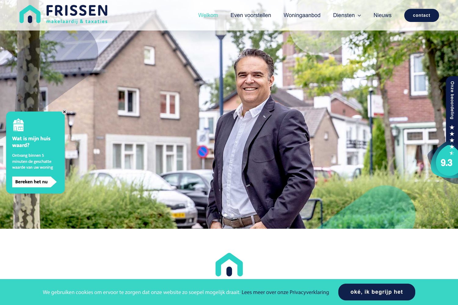 Website screenshot https://frissenmakelaardij.nl