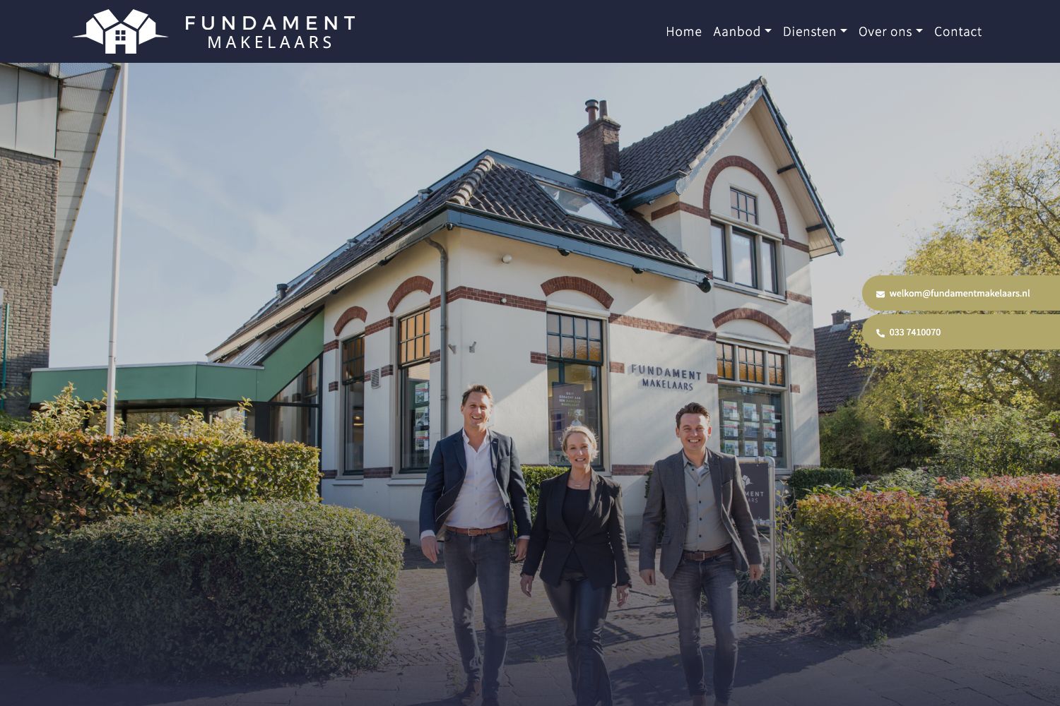 Website screenshot https://fundamentmakelaars.nl