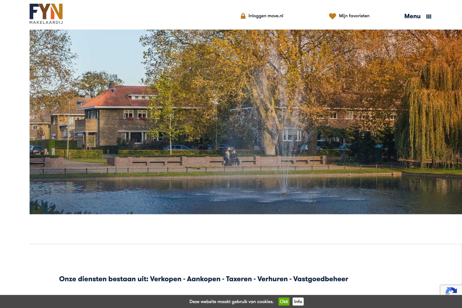 Website screenshot https://fynmakelaardij.nl
