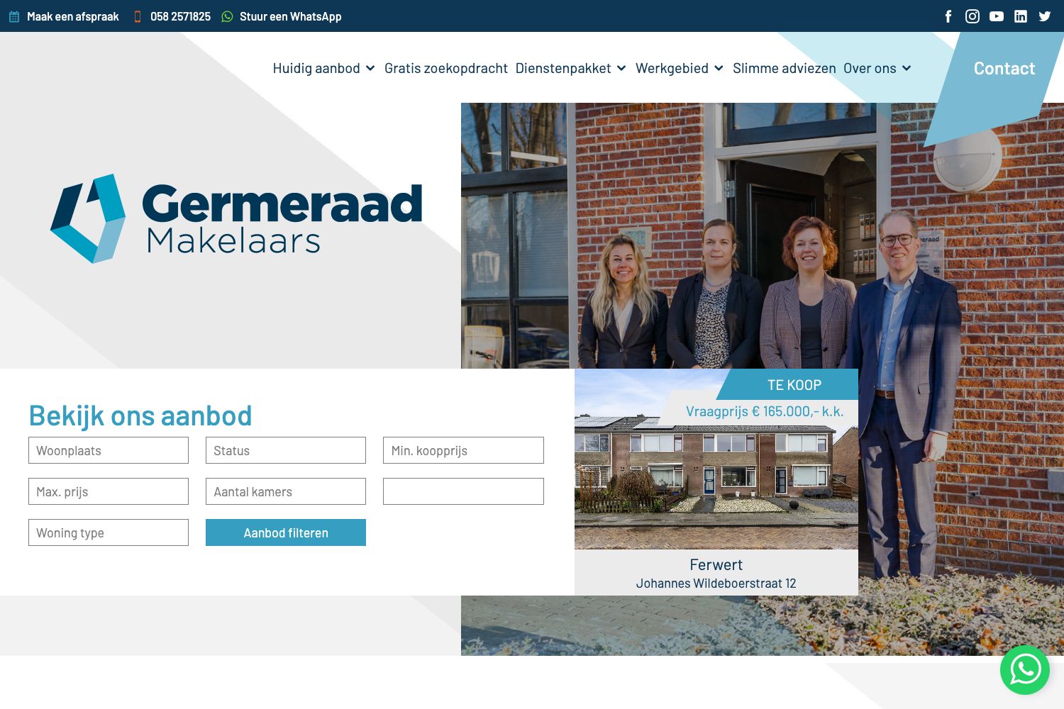 Website screenshot https://germeraadmakelaars.nl