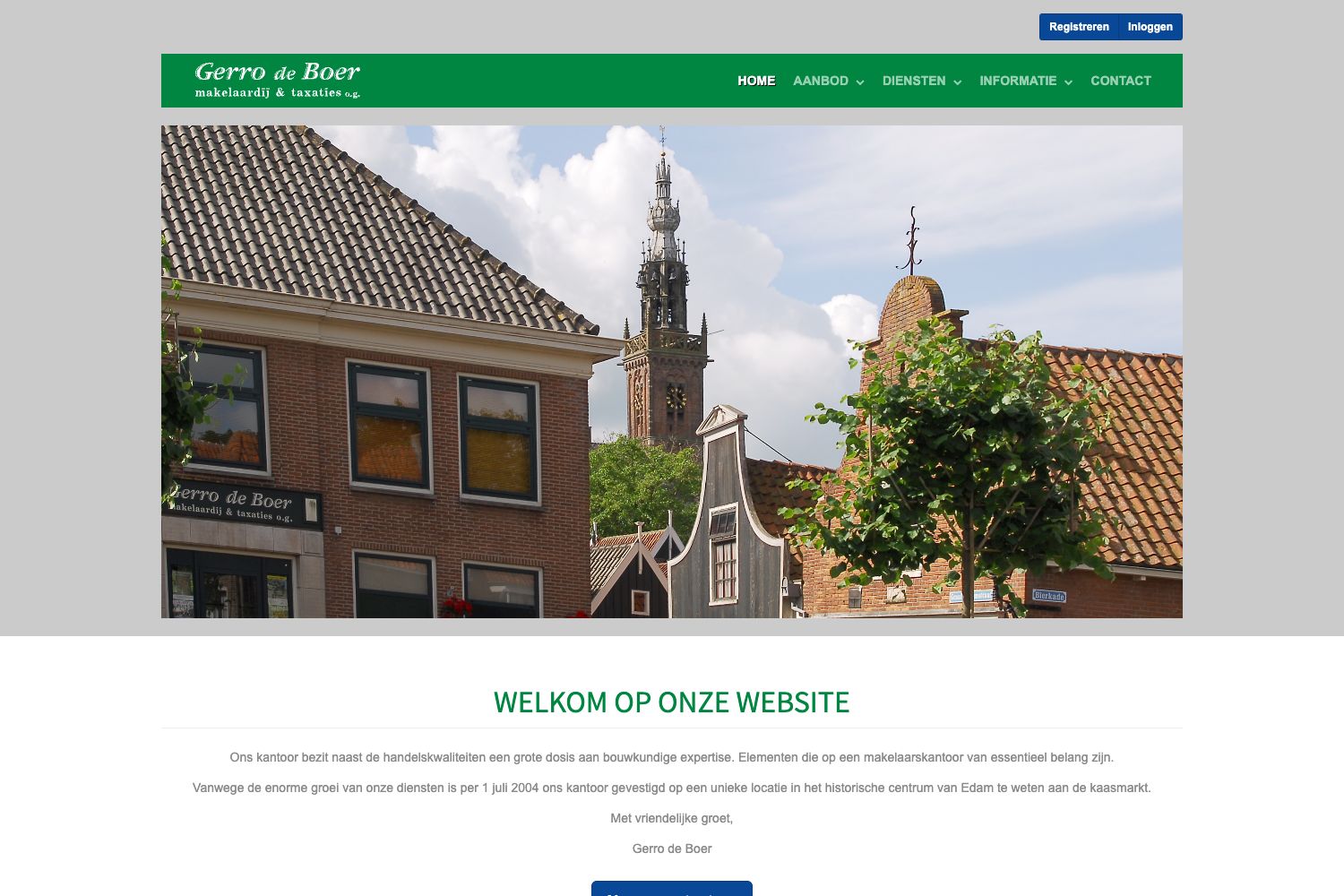 Website screenshot https://gerrodeboer.nl
