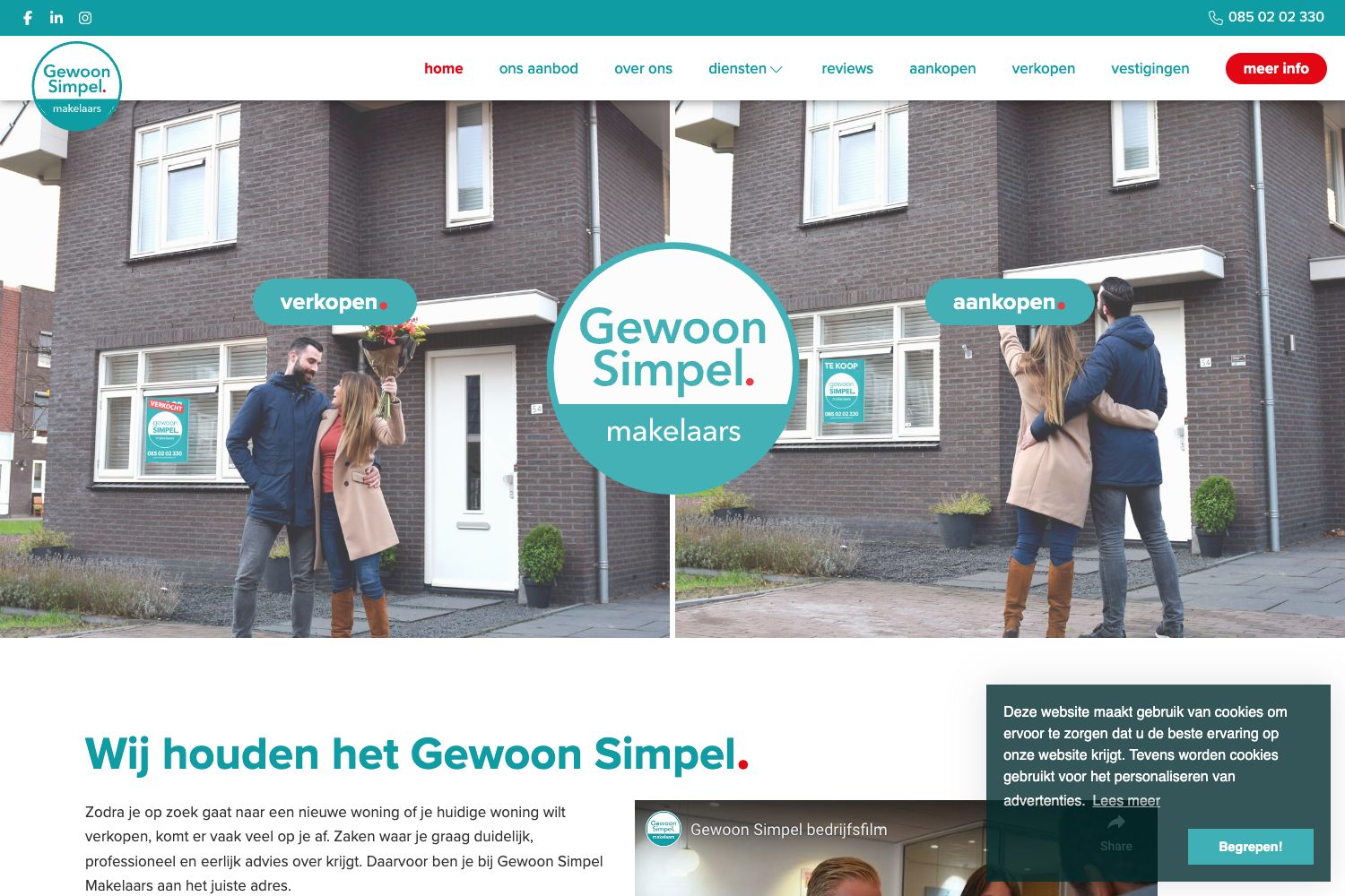 Website screenshot https://gewoonsimpelmakelaars.nl