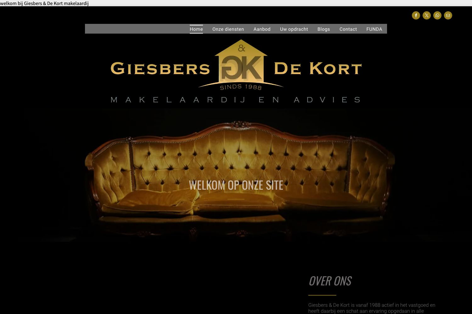 Website screenshot https://giesbersdekort.nl
