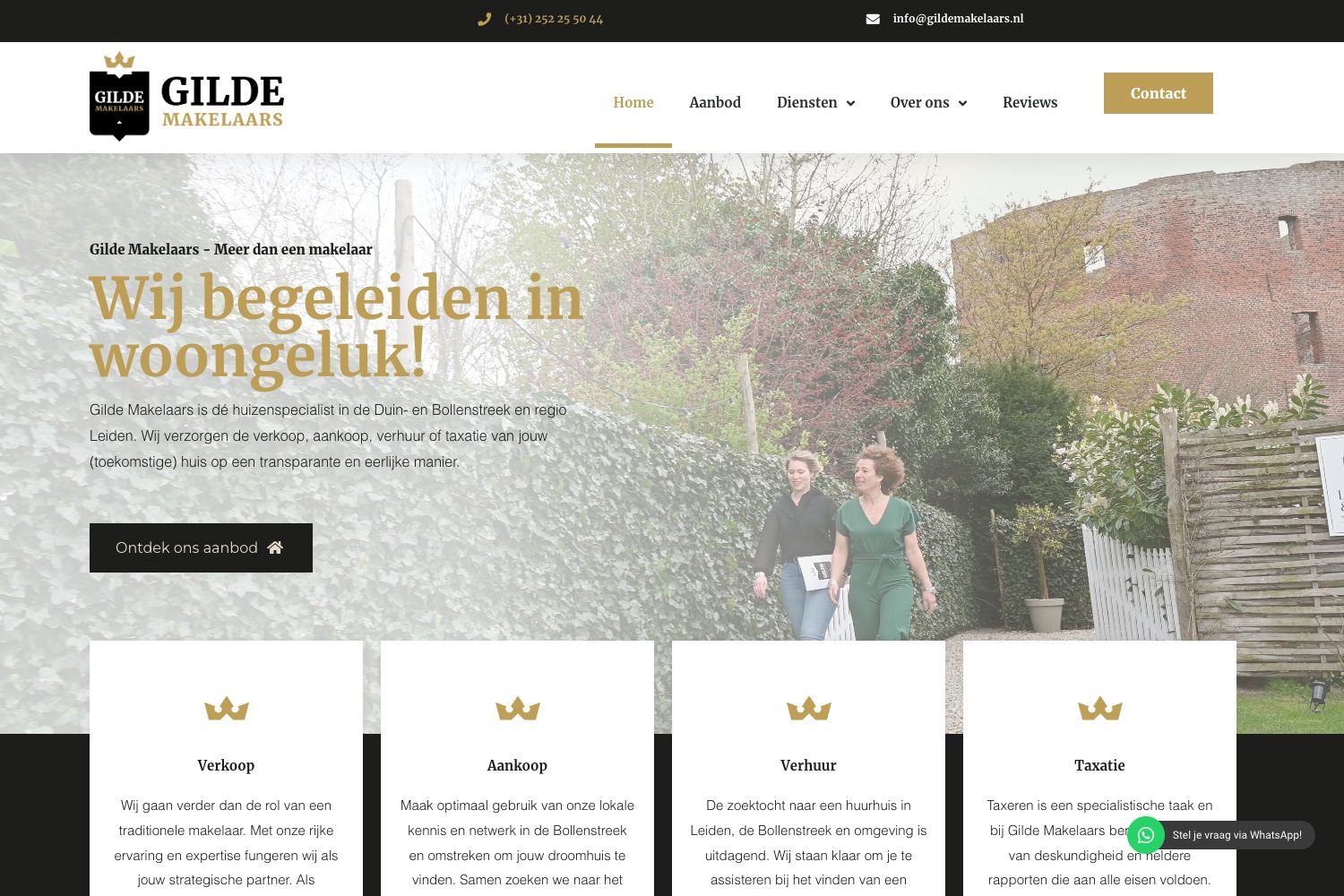 Website screenshot https://gildemakelaars.nl