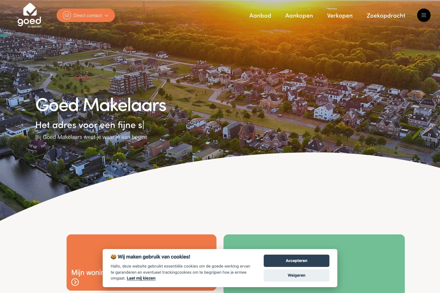 Website screenshot https://goedmakelaars.nl