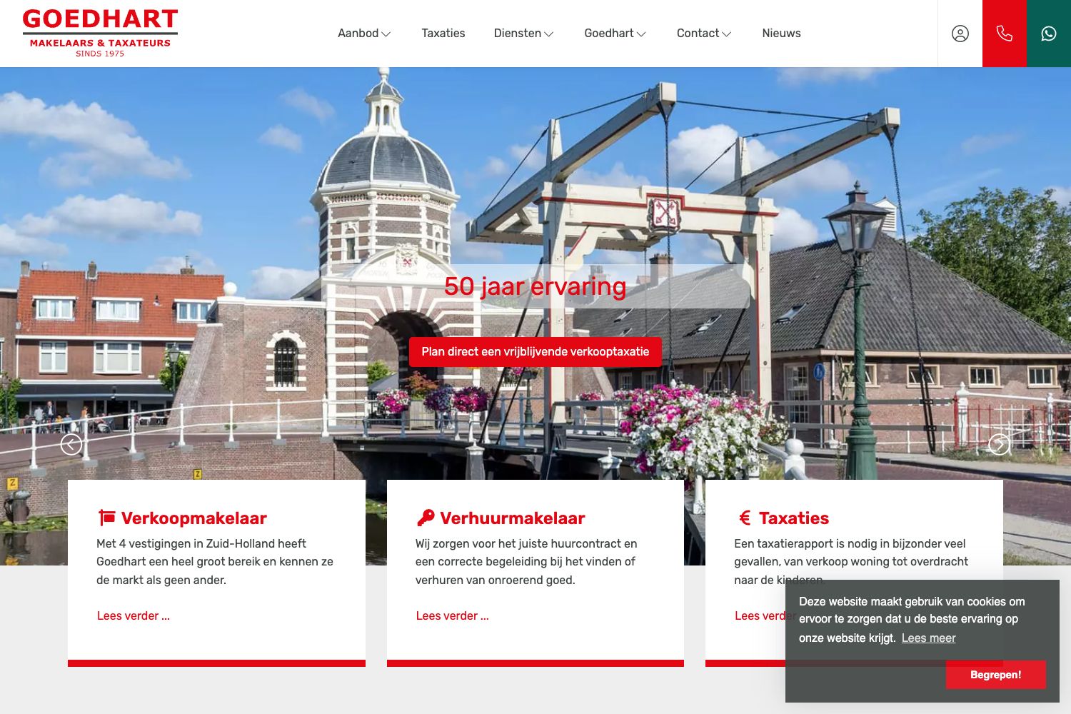Website screenshot https://goedhartvastgoed.nl