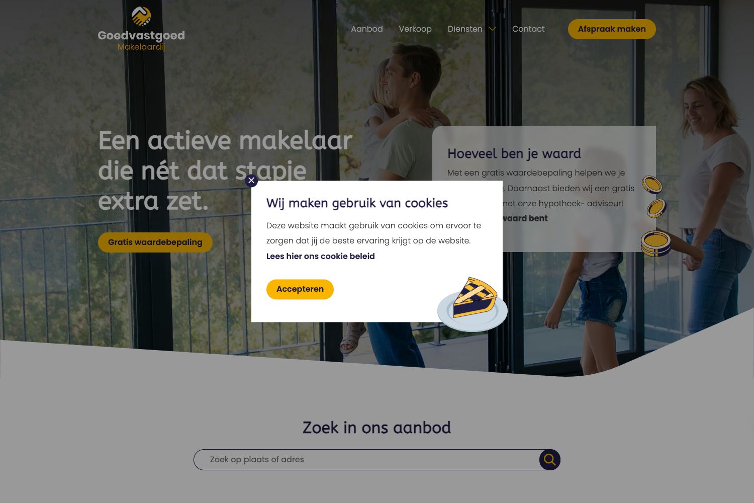 Website screenshot https://goedvastgoed.nl