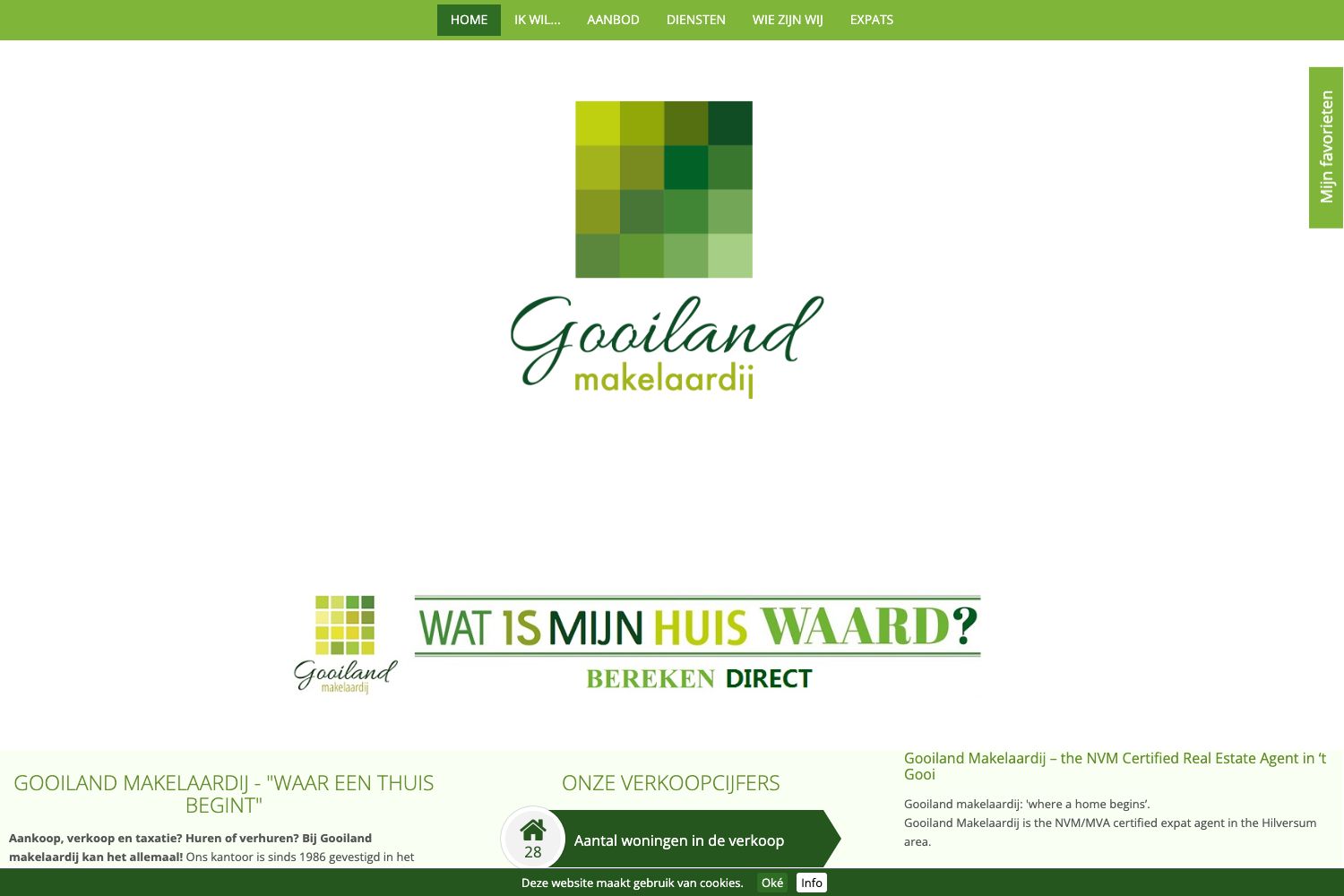 Website screenshot https://gooilandmakelaardij.nl