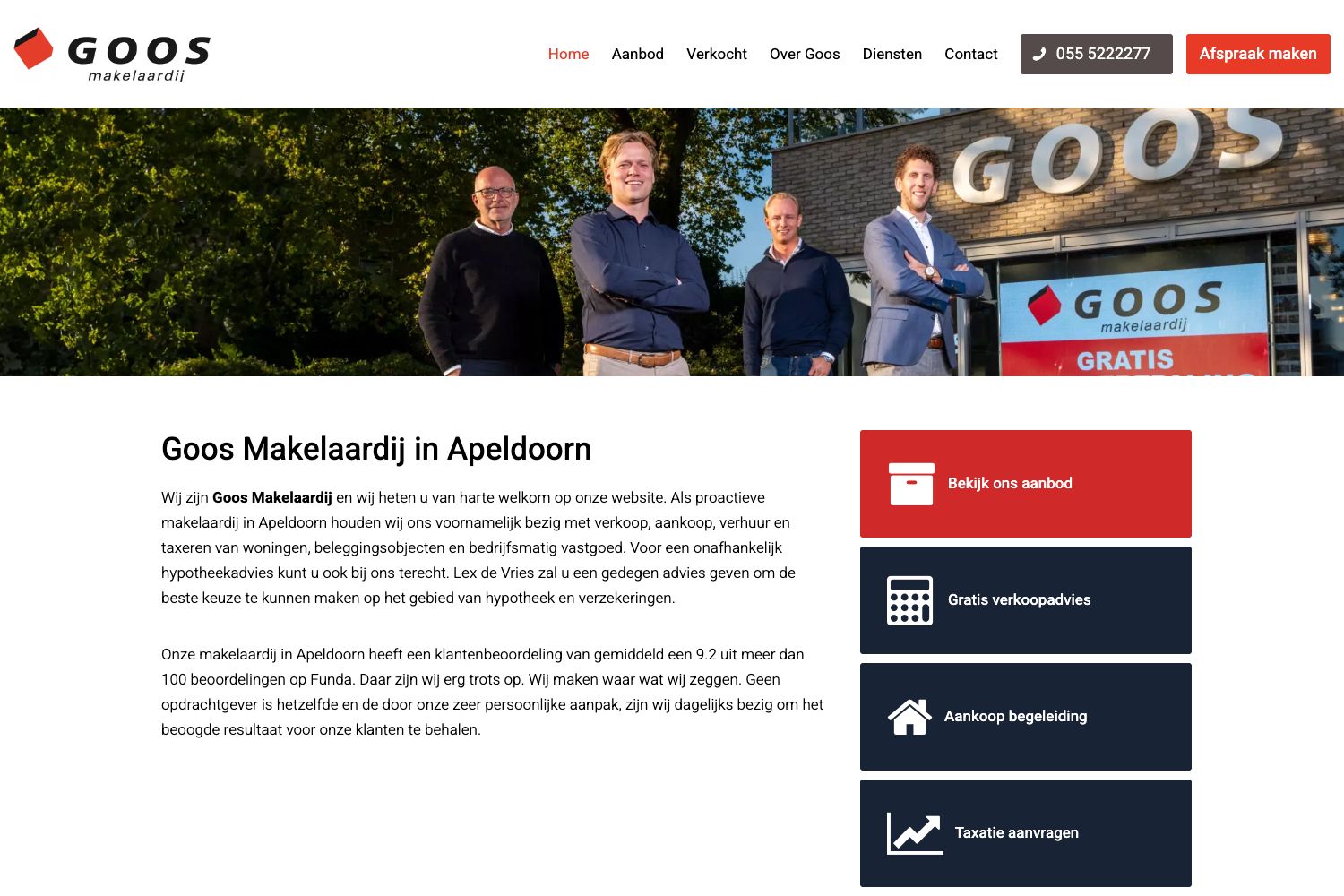 Website screenshot https://goos.nl