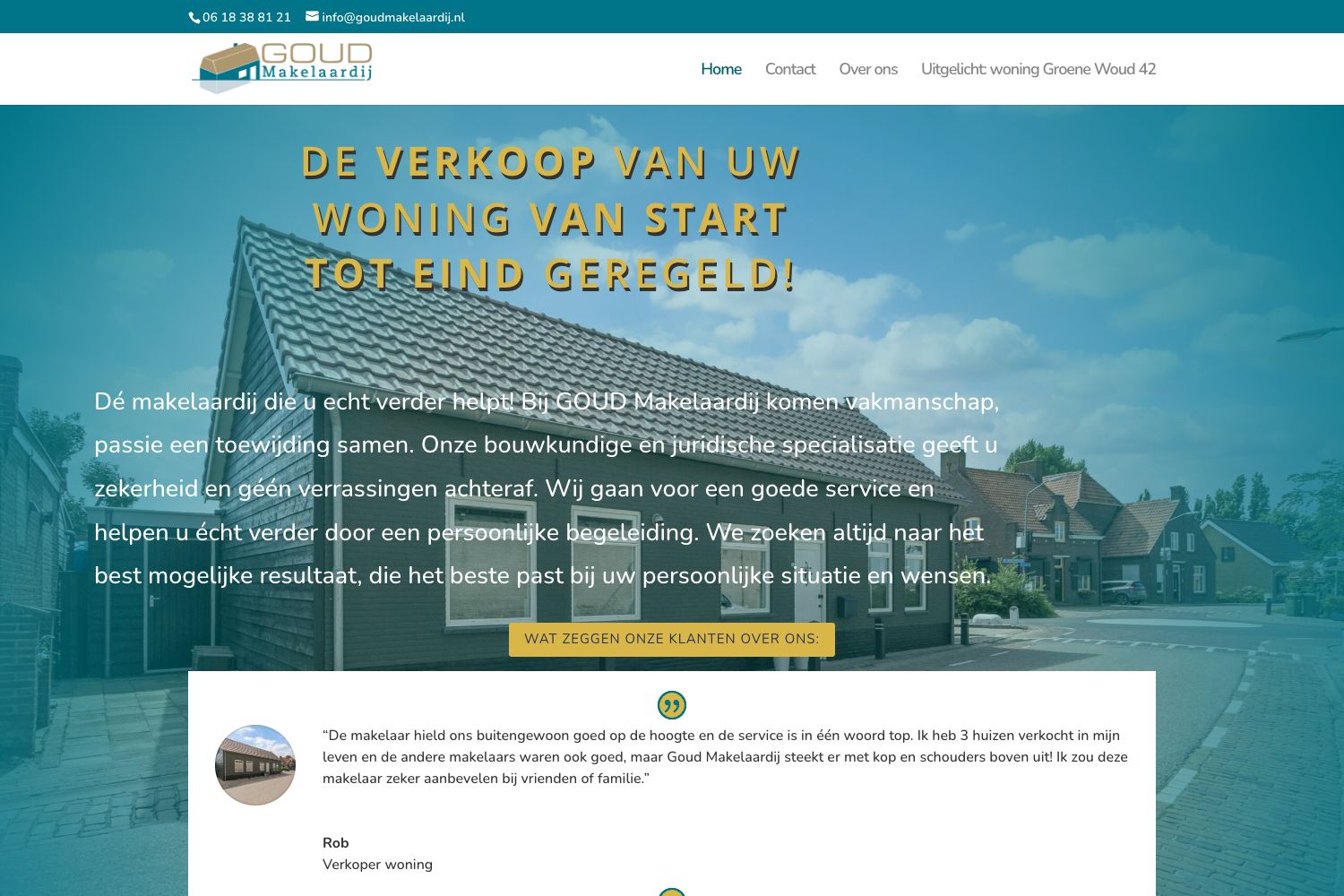 Website screenshot https://goudmakelaardij.nl