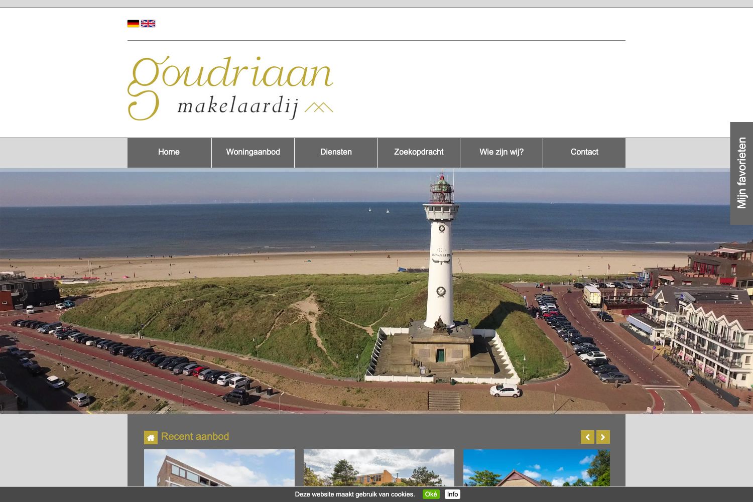 Website screenshot https://goudriaanmakelaardij.nl