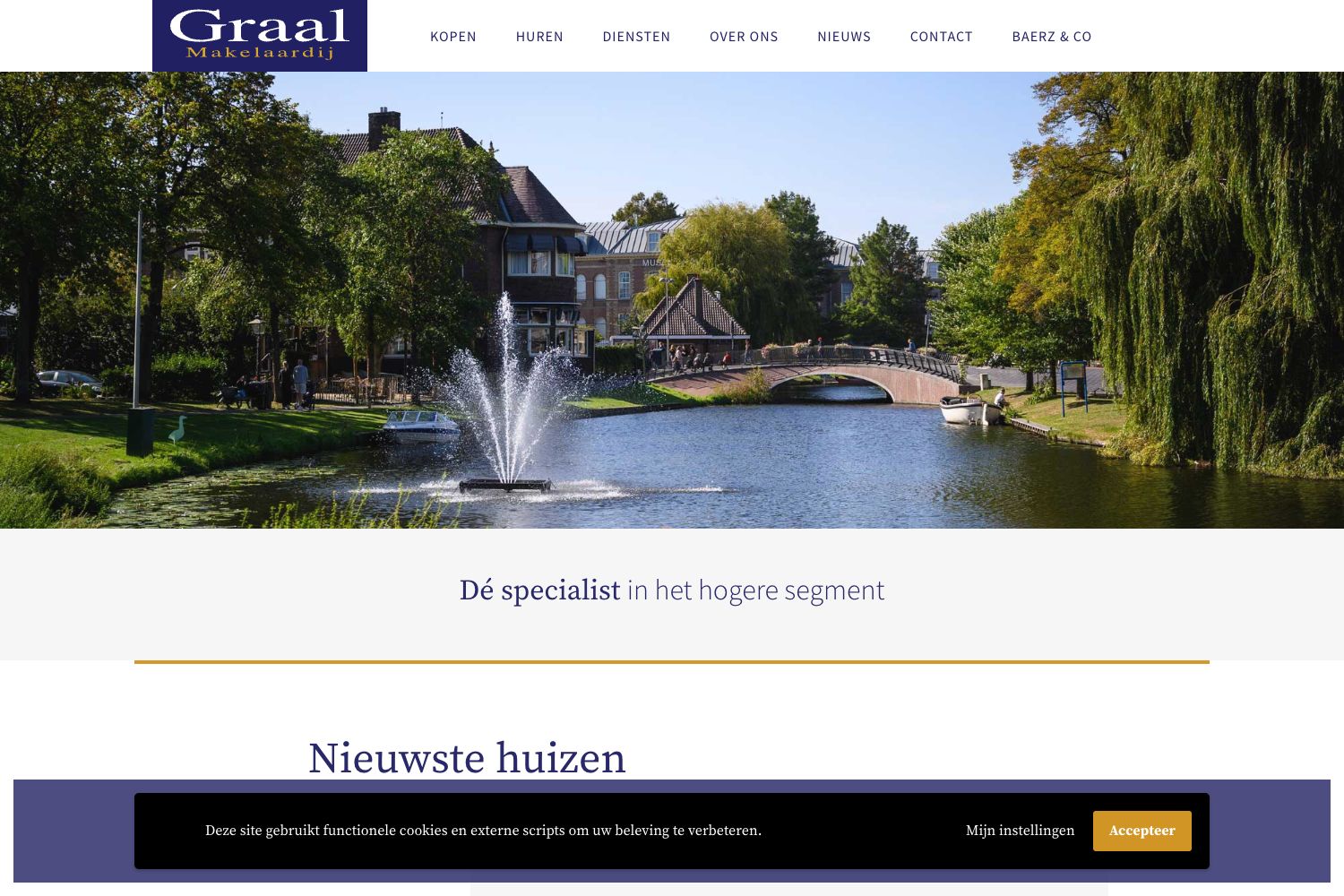 Website screenshot https://graalmakelaardij.nl