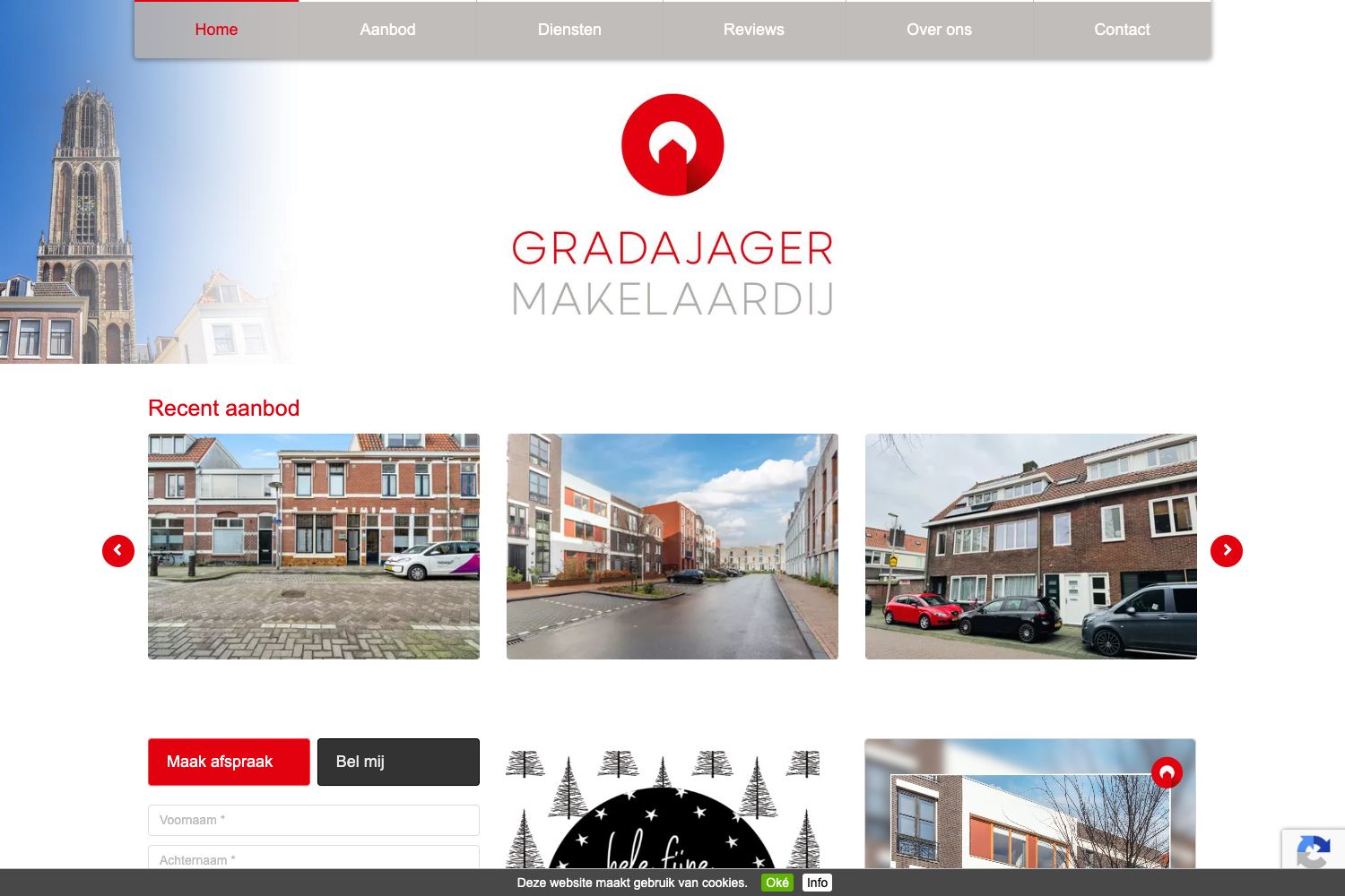 Website screenshot https://gradajager.nl