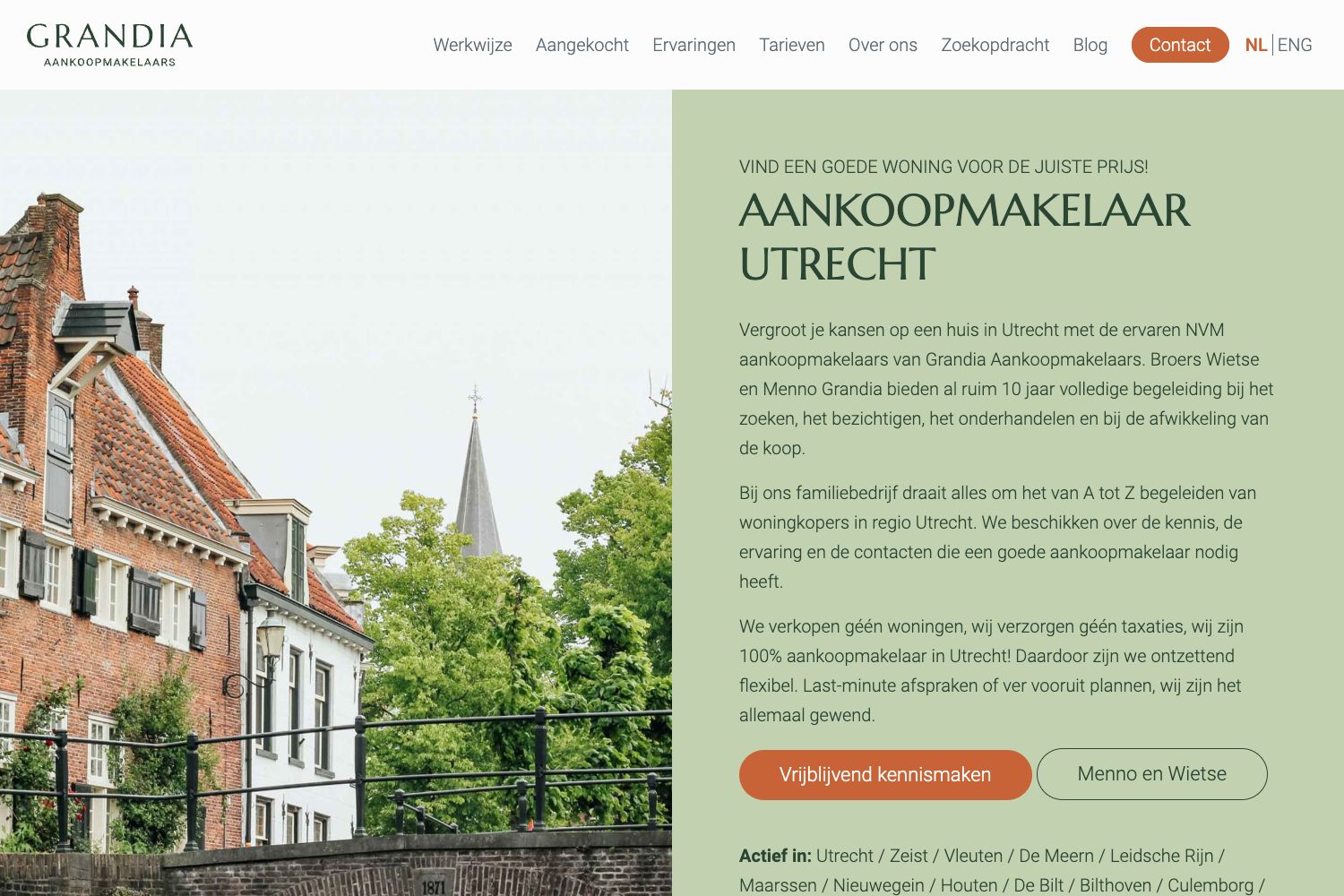 Website screenshot https://grandia-aankoopmakelaars.nl