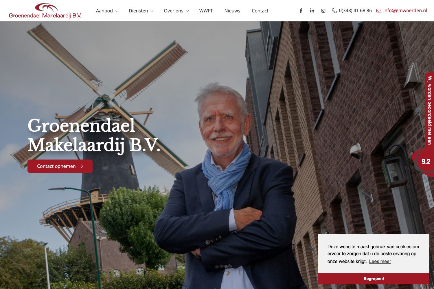 Website screenshot https://gmwoerden.nl