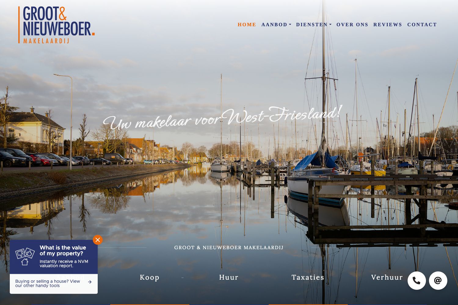 Website screenshot https://grootnieuweboer.nl