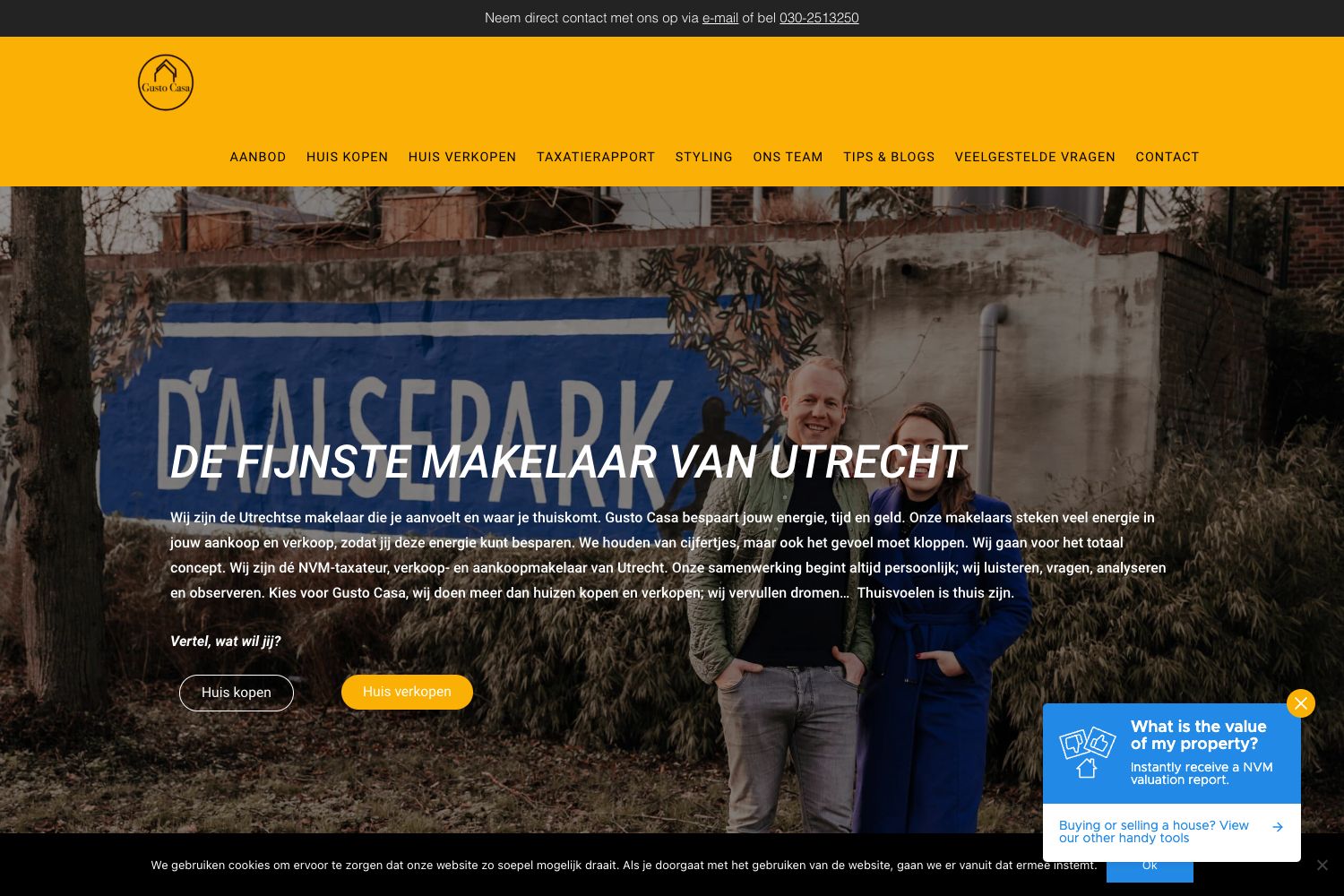 Website screenshot https://gustocasa.nl