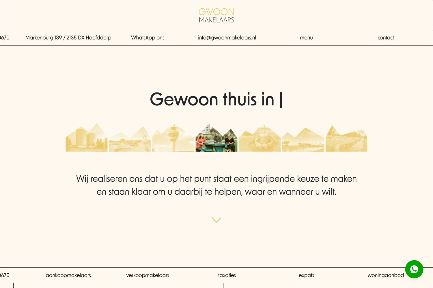 Website screenshot https://gwoonmakelaars.nl