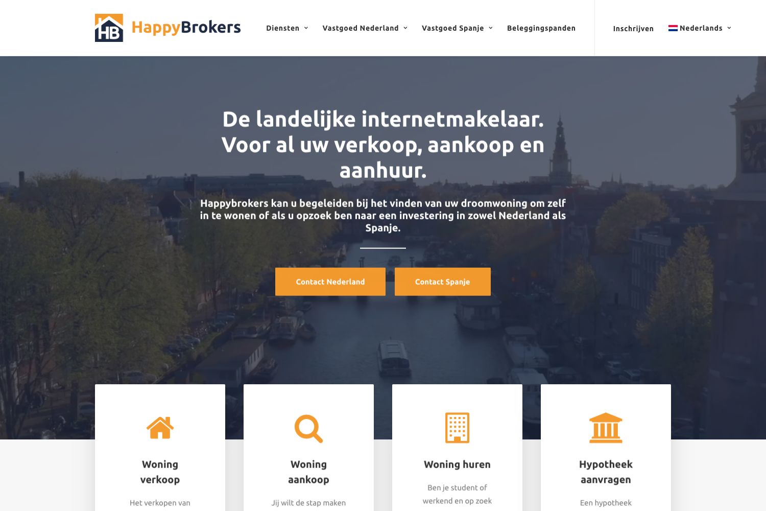 Website screenshot https://happybrokers.nl