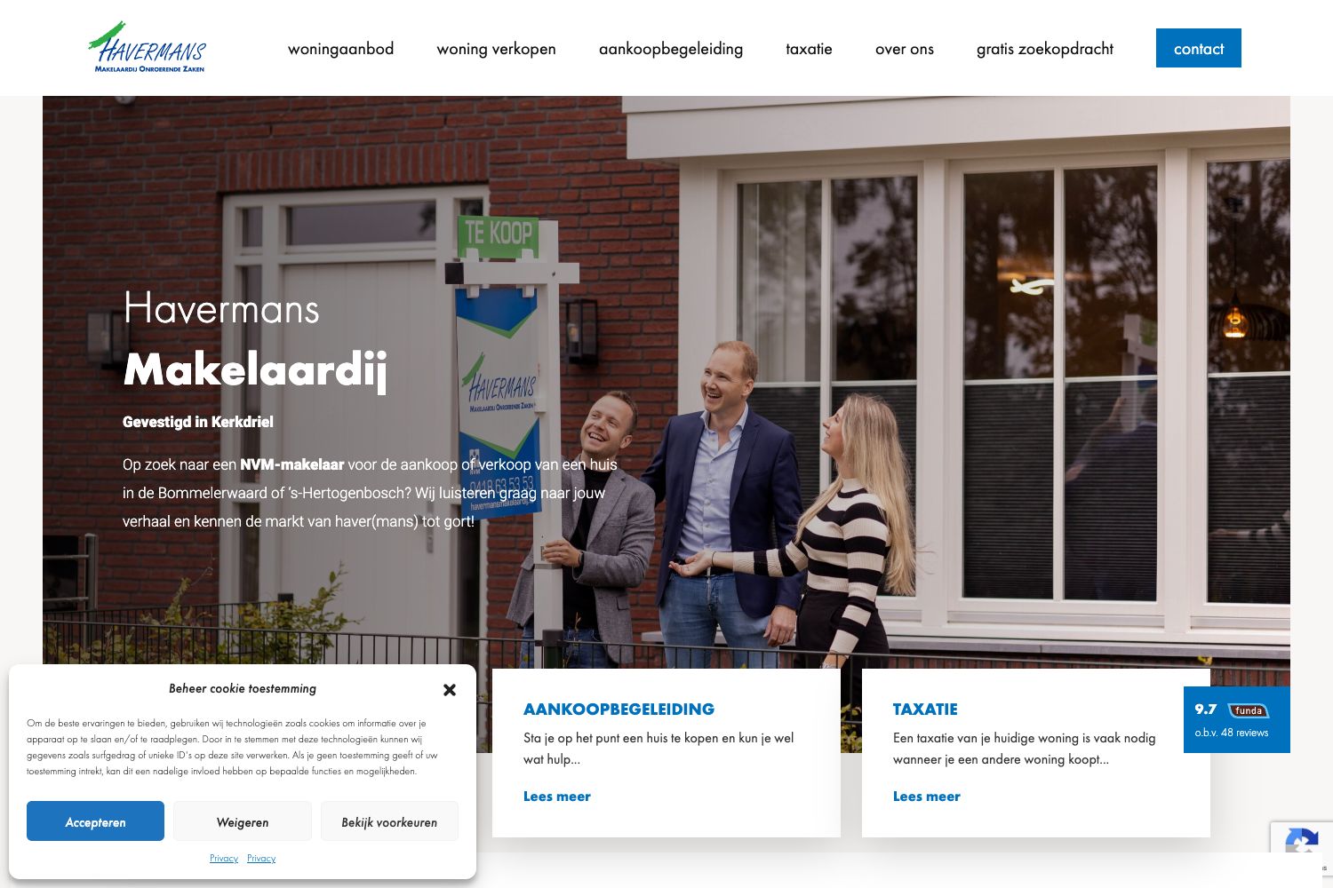 Website screenshot https://havermansmakelaardij.nl