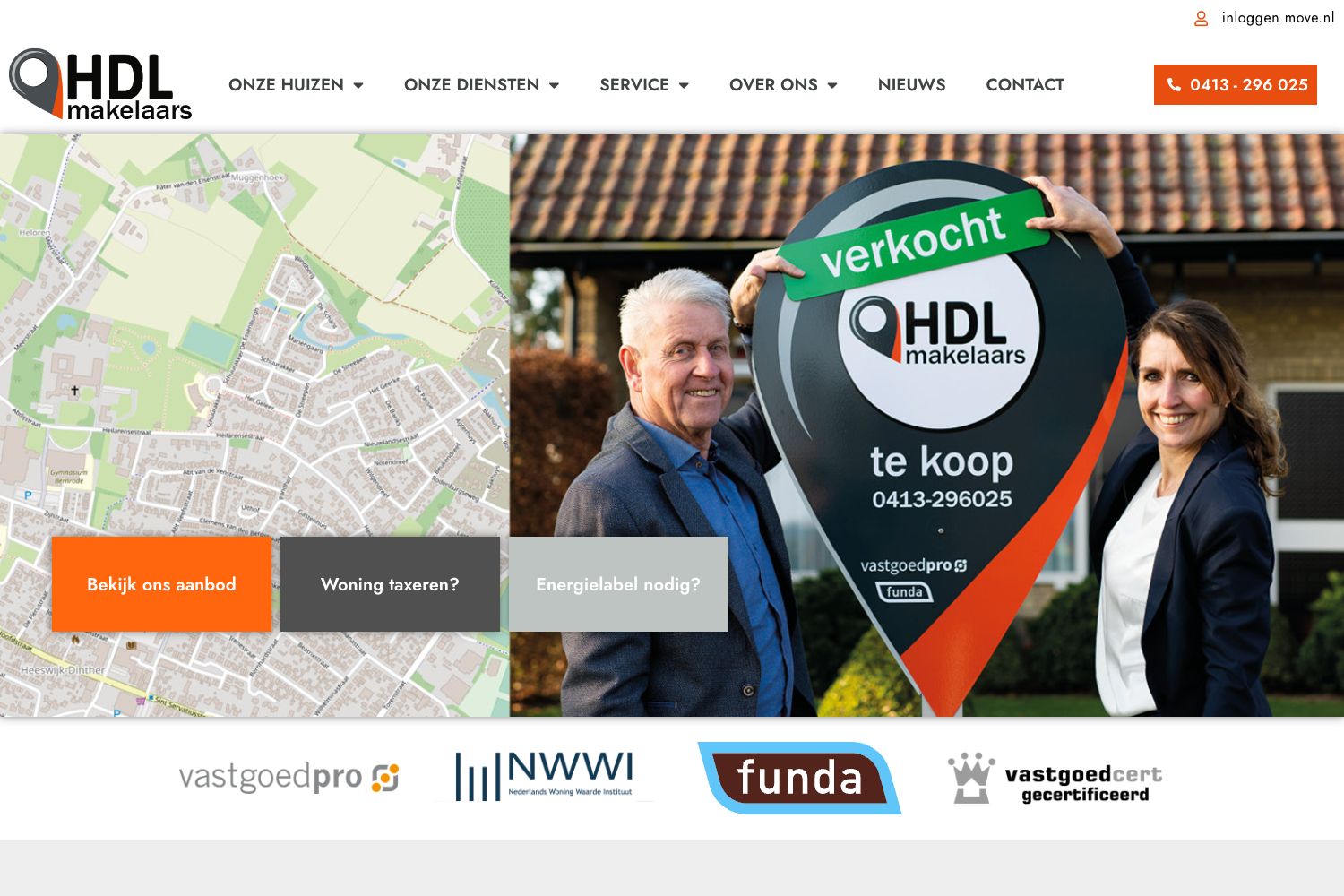 Website screenshot https://hdlmakelaars.nl